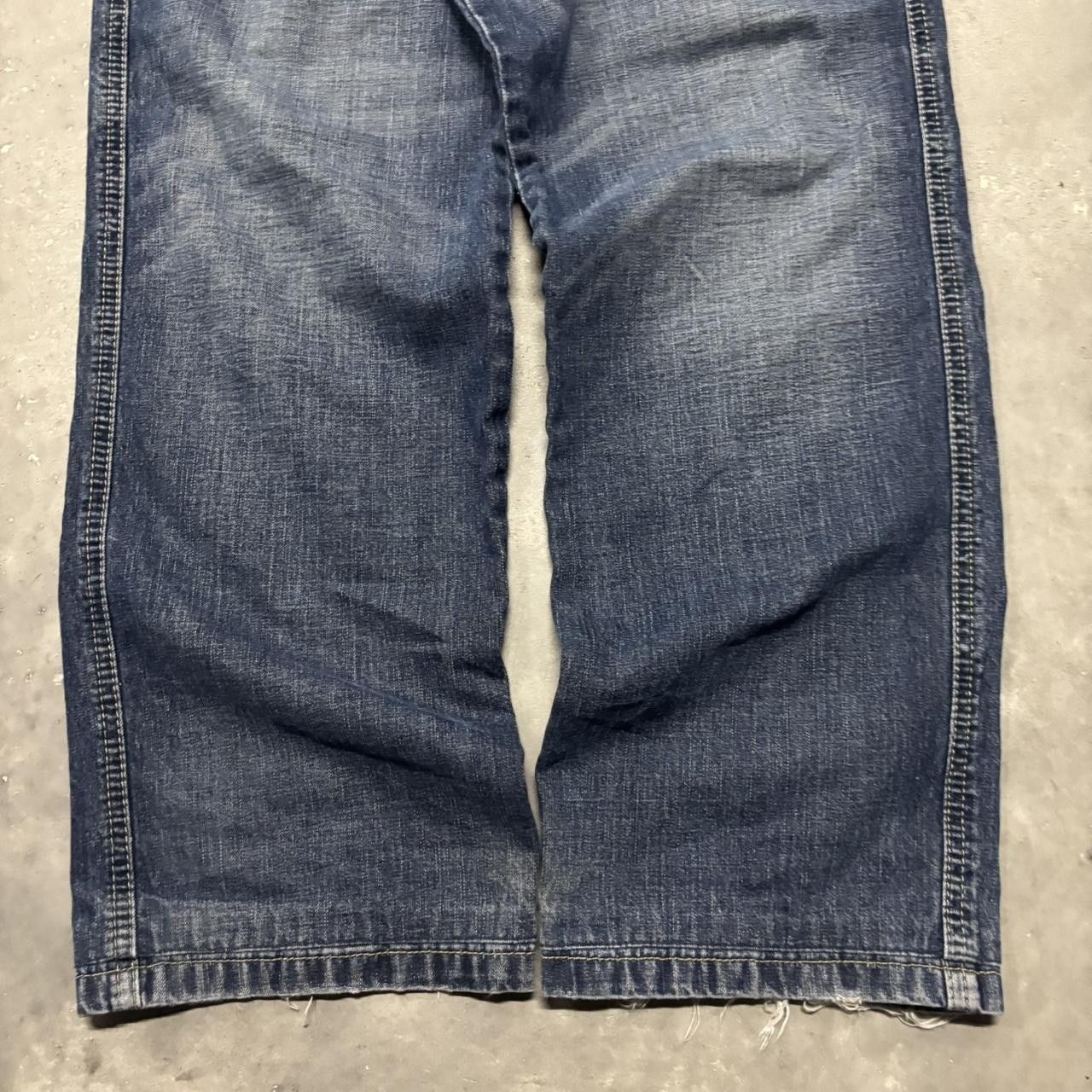 Japanese Brand × Vintage Crazy Vintage Y2K/2000s Grunge Dark Wash Denim Jeans! Size US 36 / EU 52 - 6 Thumbnail