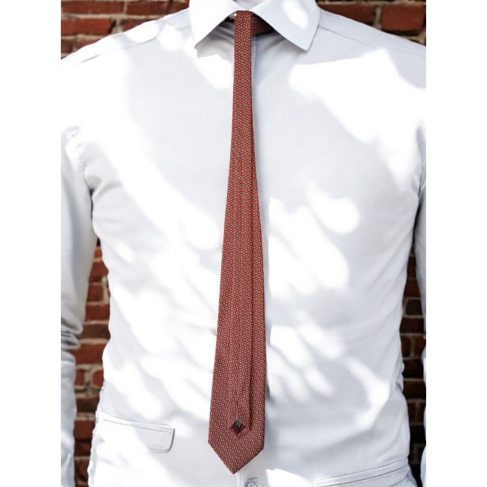 Other La Cravallissima di Raffaello e Allessio 100% Silk Tie Red Size ONE SIZE - 4 Thumbnail