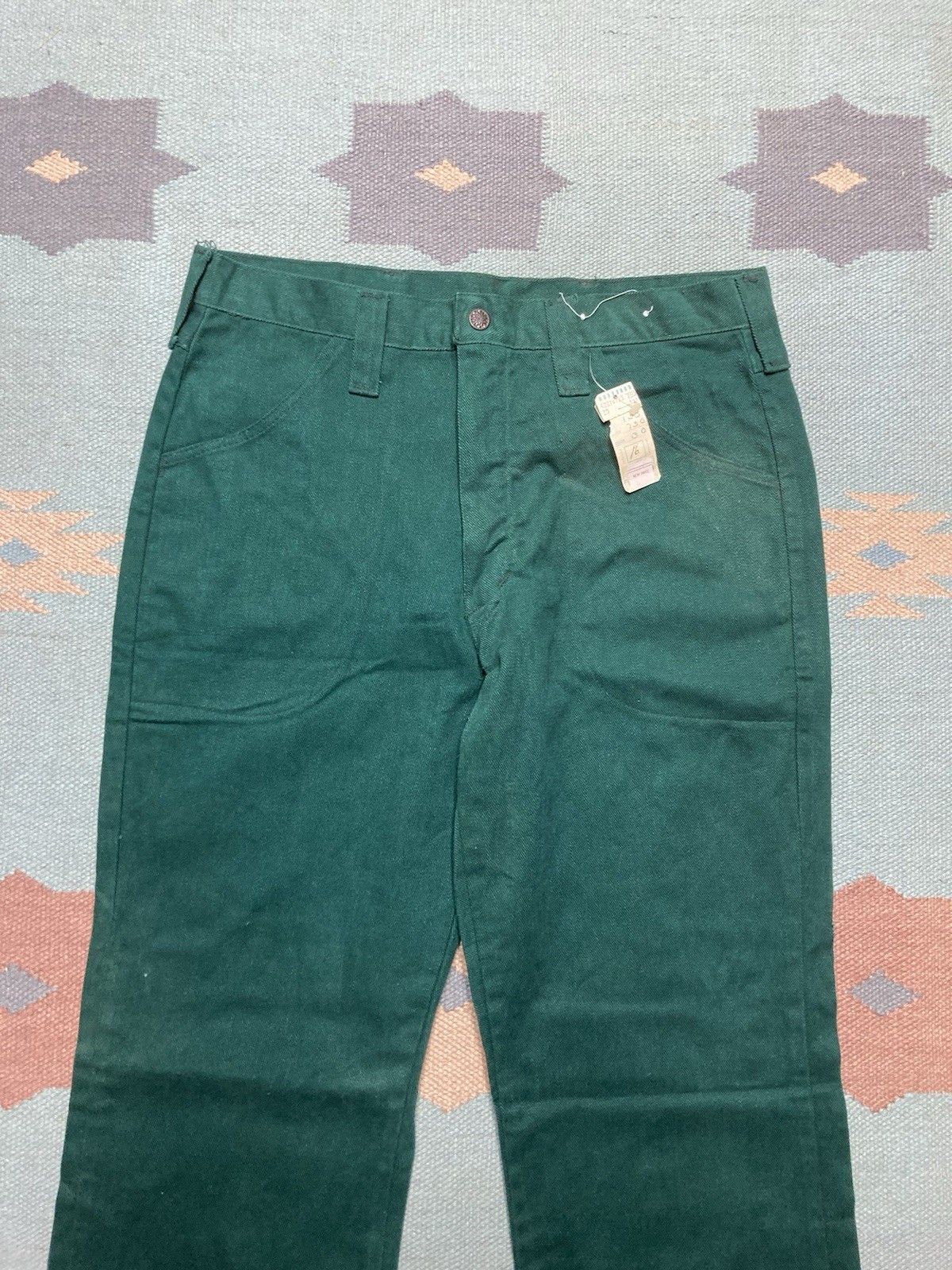 Vintage NEW Vtg 70s bell bottom flare pants soft deadstock 16 32x33 Size 32" / US 10 / IT 46 - 3 Thumbnail