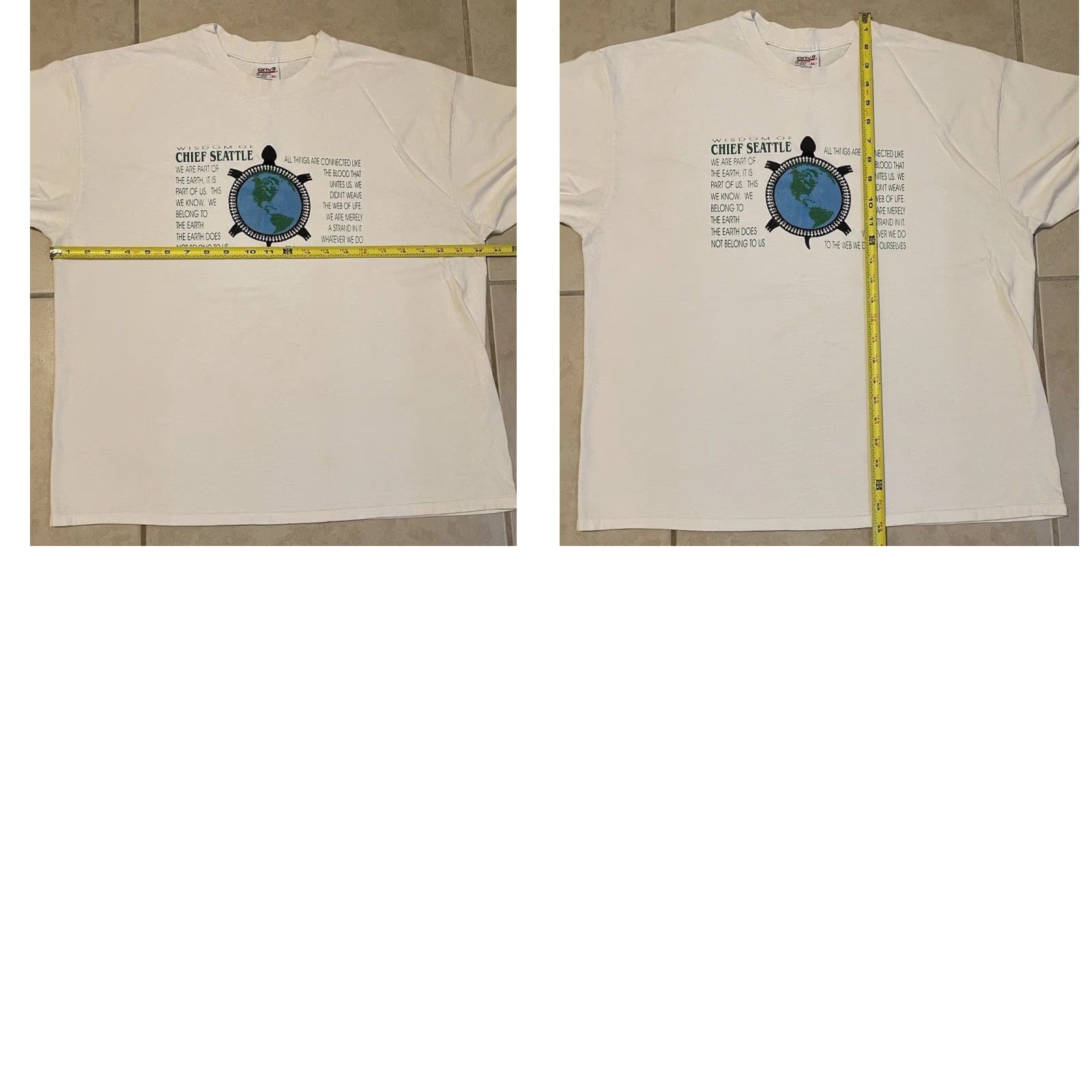 Vintage VINTAGE Wisdom Of Chief Seattle Boxy Shirt S M USA White 90s 80s Nature Earth Recycle Conservation Hippie Punk Rock Surf Skate USA Mens Shirt S M Size US S / EU 44-46 / 1 - 10 Thumbnail