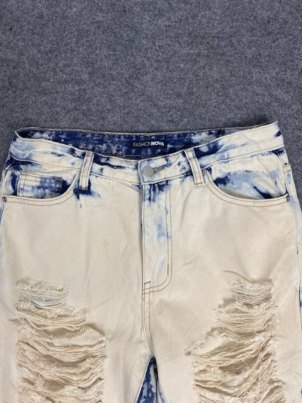 Japanese Brand japanese brand distressed denim nice design Size US 31 - 9 Thumbnail