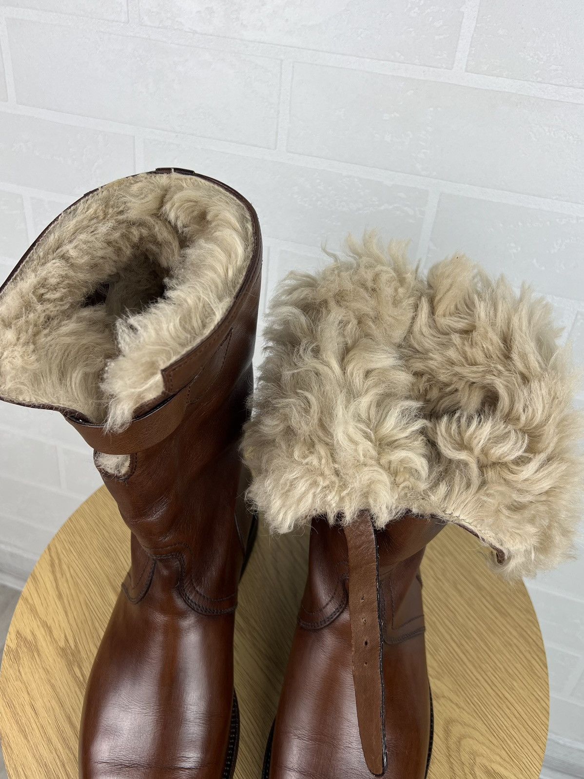 Gucci GUCCI Combat Boots Mongolian Leather Shearling Fur Shoes Size US 9 / EU 42 - 15 Thumbnail