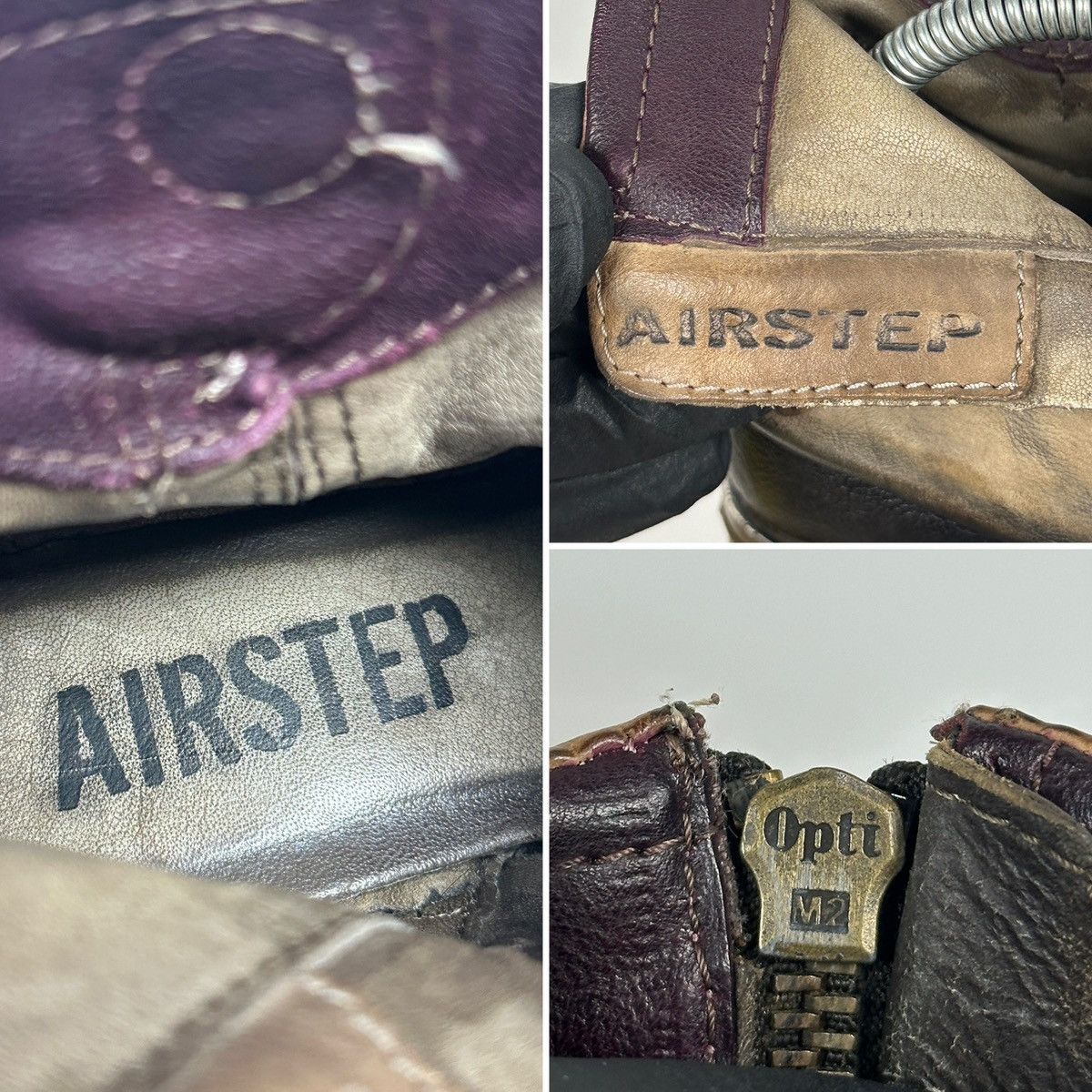 A.S.98 A.S.98. Airstep Distressed Leather Biker Ankle Boots Size US 6 / IT 36 - 25 Thumbnail
