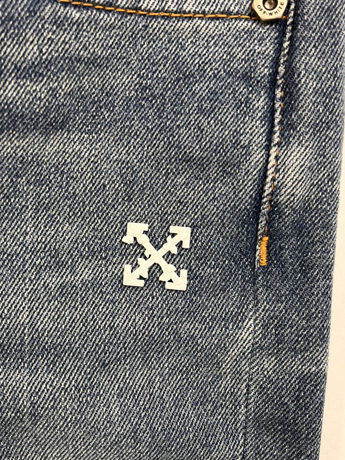 Off-White LOGO PLACK DENIM JEANS Size US 32 / EU 48 - 3 Thumbnail