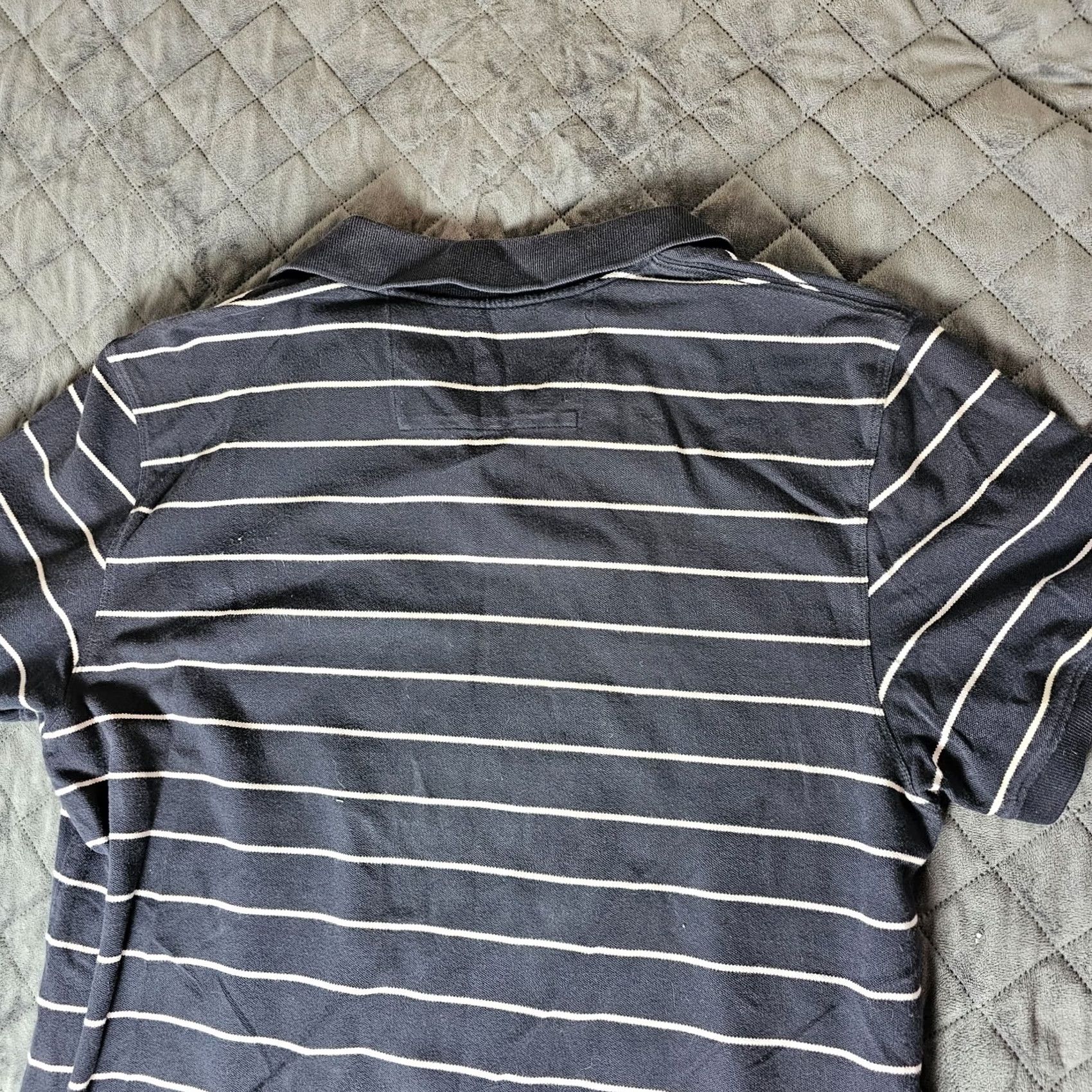 Banana Republic Banana Republic Polo Shirt Mens XL Navy Blue Stripe Short Sleeve Button Knit 100% Cotton Logo Classic Regular Department Men Type Polo Size US XL / EU 56 / 4 - 7 Thumbnail