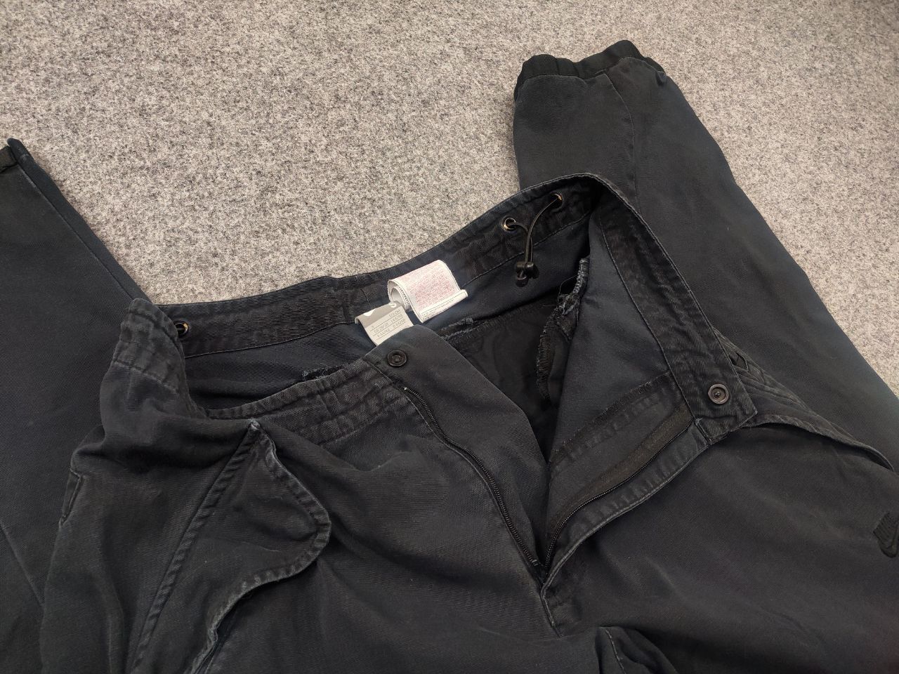 Nike Vintage NIke Black Faded Canvas Military Cargo Pants Y2K Size US 32 / EU 48 - 14 Thumbnail