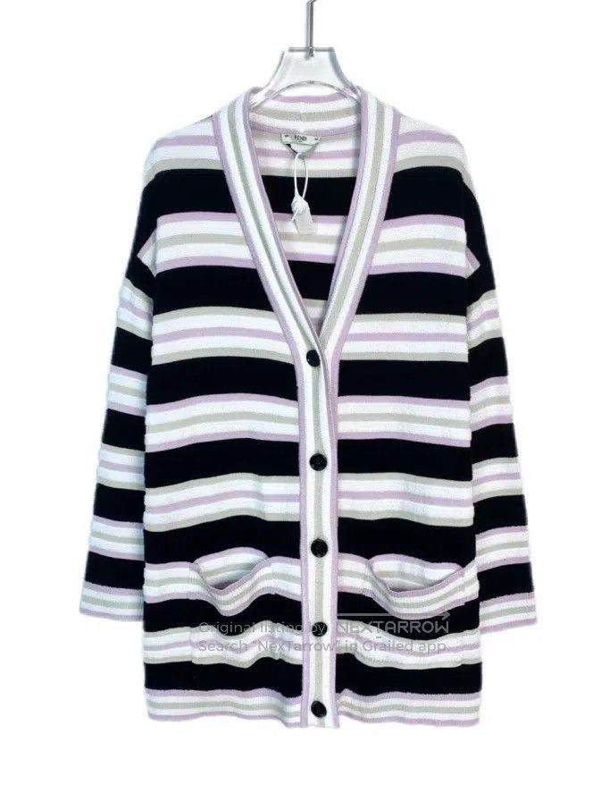 Fendi Fendi Striped Knit Cardigan Jacket Size XS / US 0-2 / IT 36-38 - 1 Thumbnail