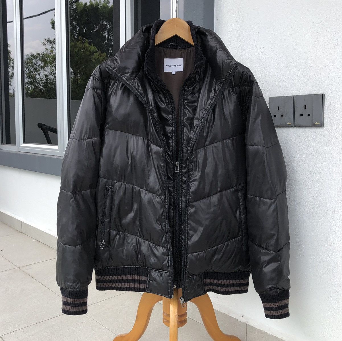Converse Converse Men’s Black Double Breast Puffer Jacket Size US M / EU 48-50 / 2 - 5 Thumbnail
