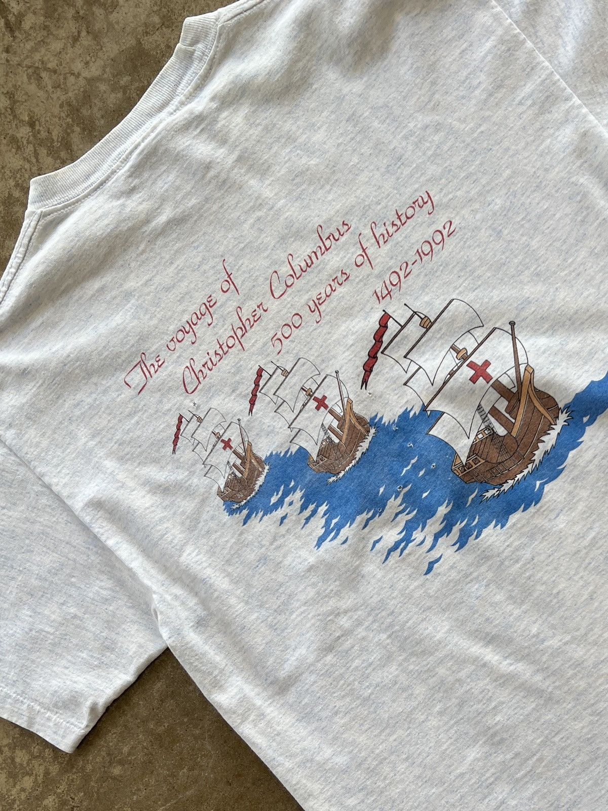 Vintage Vintage 90s Christopher Columbus Single Stitch Tee Medium Size US M / EU 48-50 / 2 - 5 Thumbnail