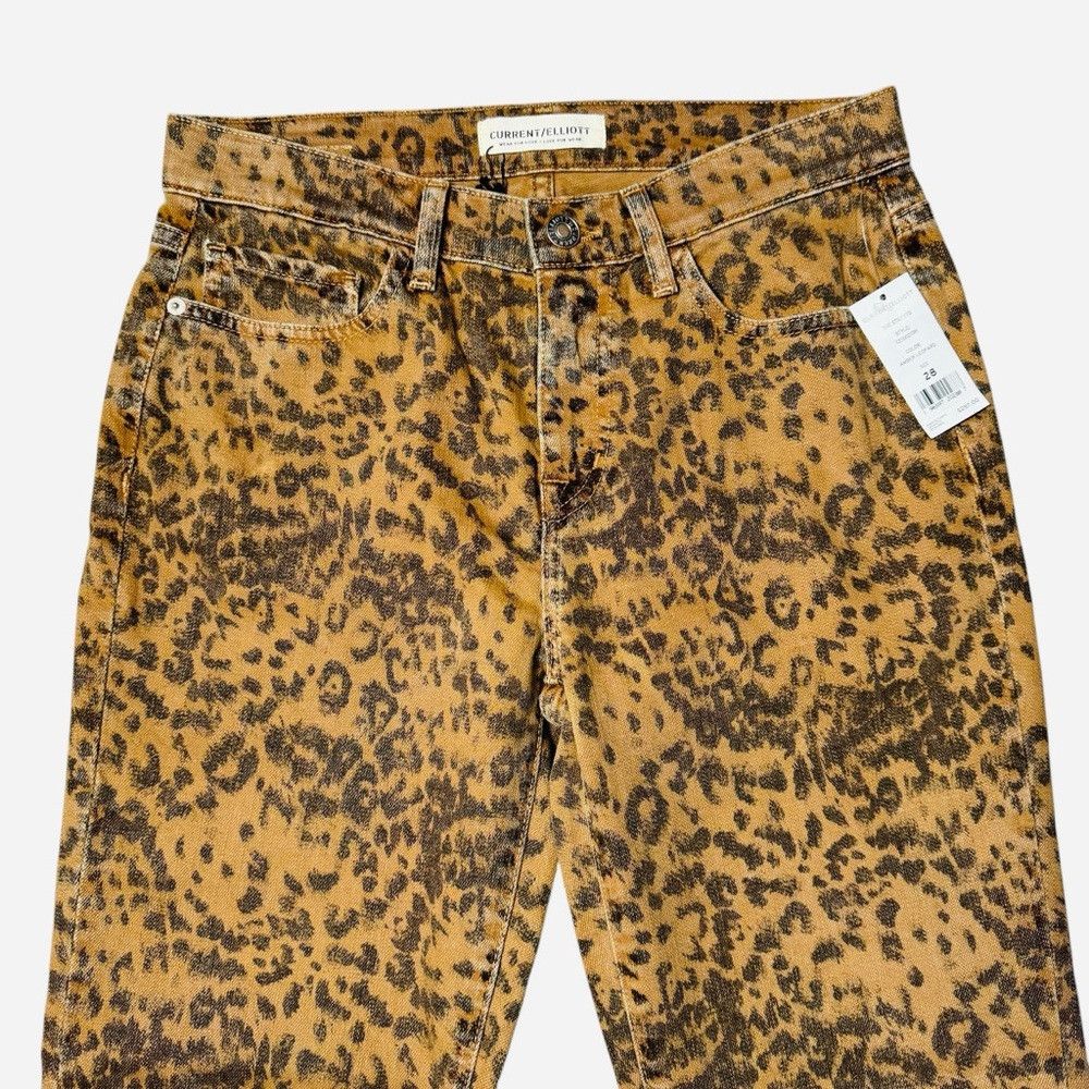 Current/Elliot NWT New $257 Current/Elliott Stiletto Amber Leopard Skinny Size 28" / US 6 / IT 42 - 9 Thumbnail