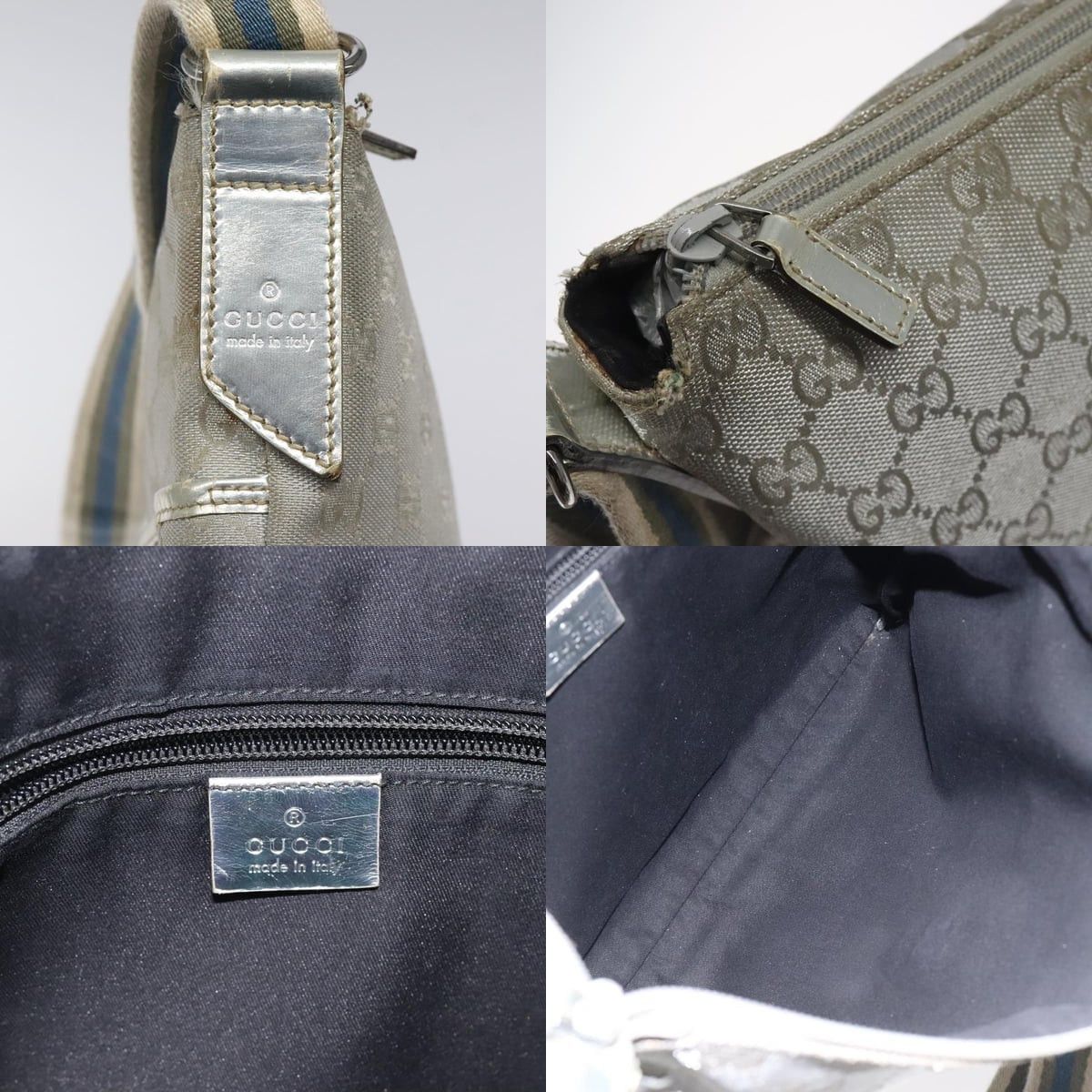 Gucci GUCCI GG Canvas Shoulder Bag Silver Size ONE SIZE - 11 Thumbnail