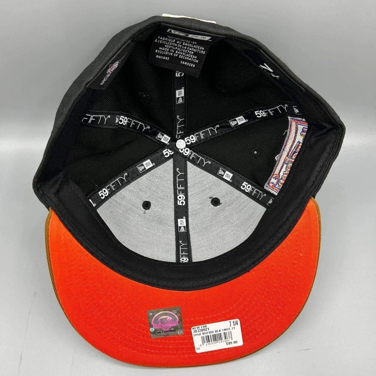 New Era Buffalo Bisons Hat Men 7 1/4 Black Brown MiLB Fitted Cap New Size ONE SIZE - 7 Thumbnail