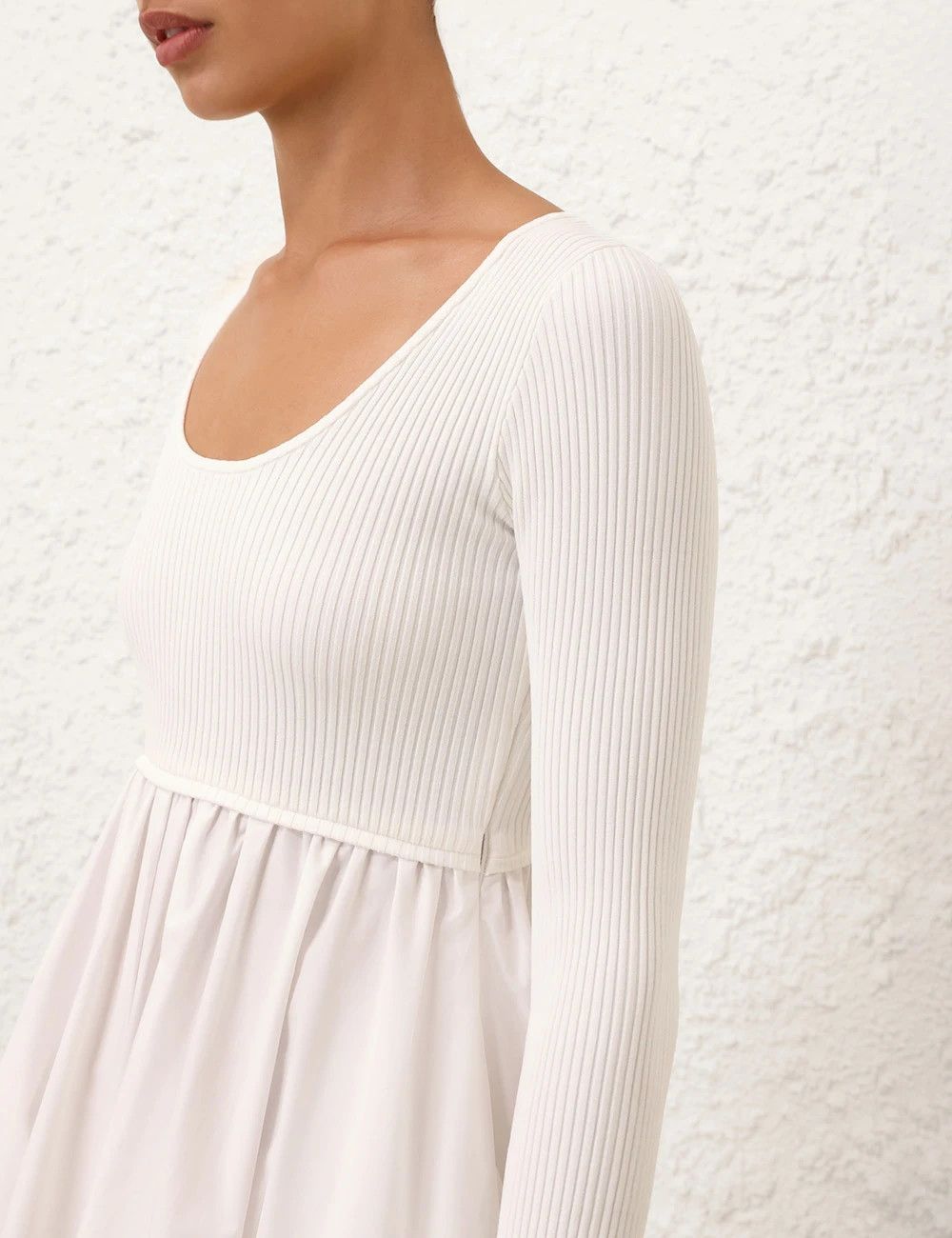 Zimmermann oc11z0226 Poplin Scoop Dress In White Size M / US 6-8 / IT 42-44 - 2 Thumbnail