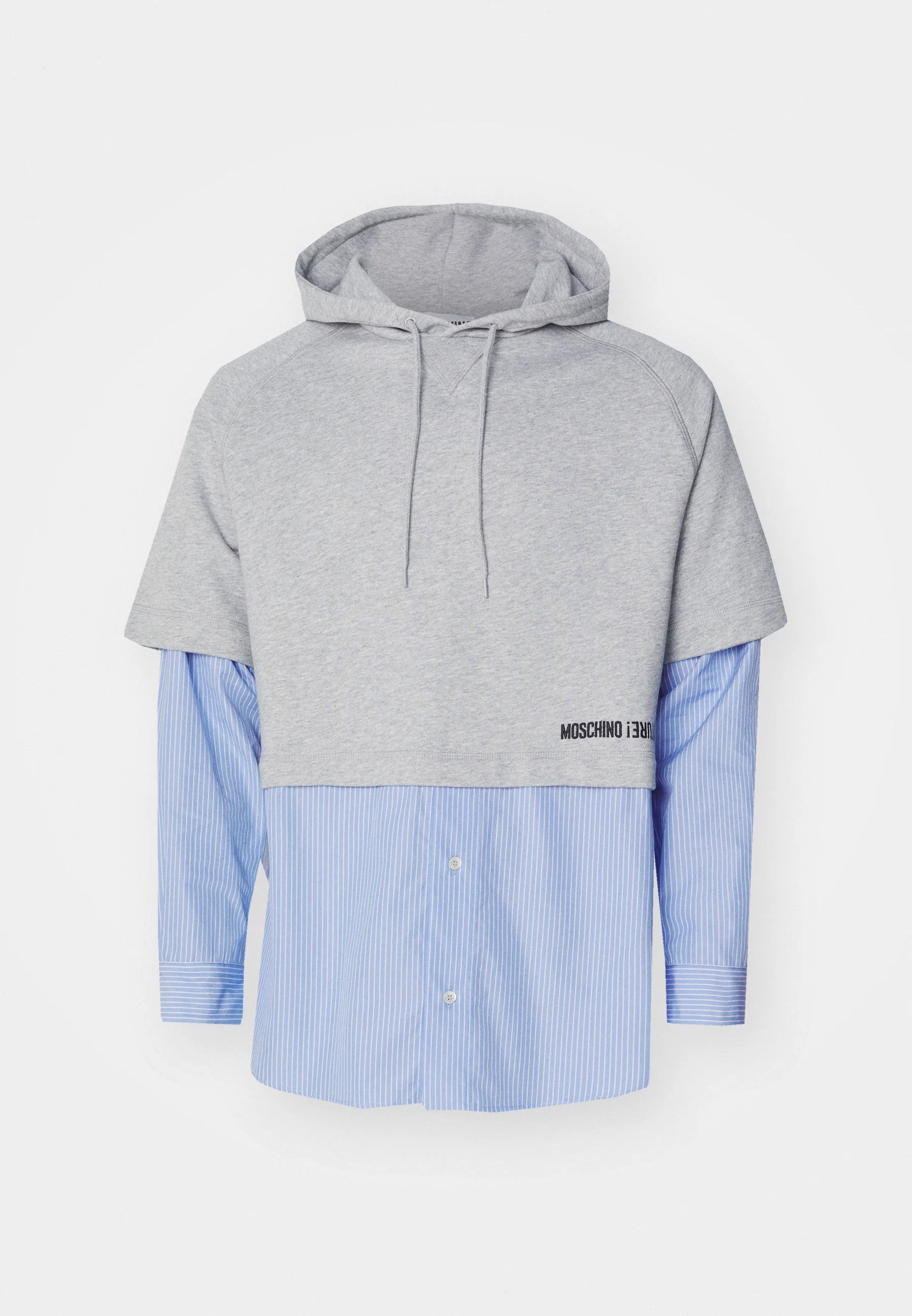 Moschino o1s22i1n0924 Hybrid Hooded Sweatshirt in Grey/Light Blue Size US XL / EU 56 / 4 - 1 Thumbnail