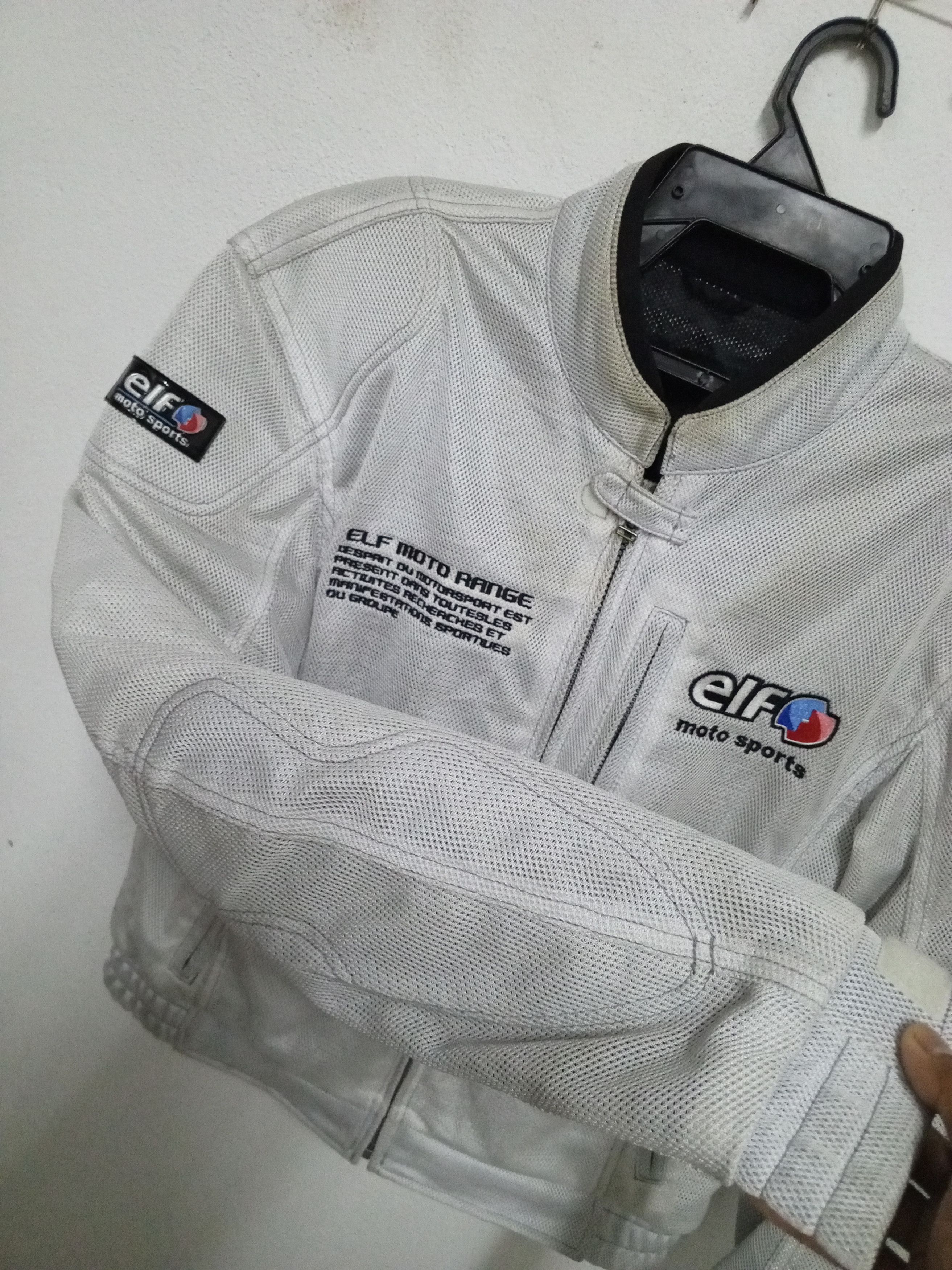Vintage EIF MOTO SPORT JACKET WHITE/GRAY Size US L / EU 52-54 / 3 - 6 Thumbnail