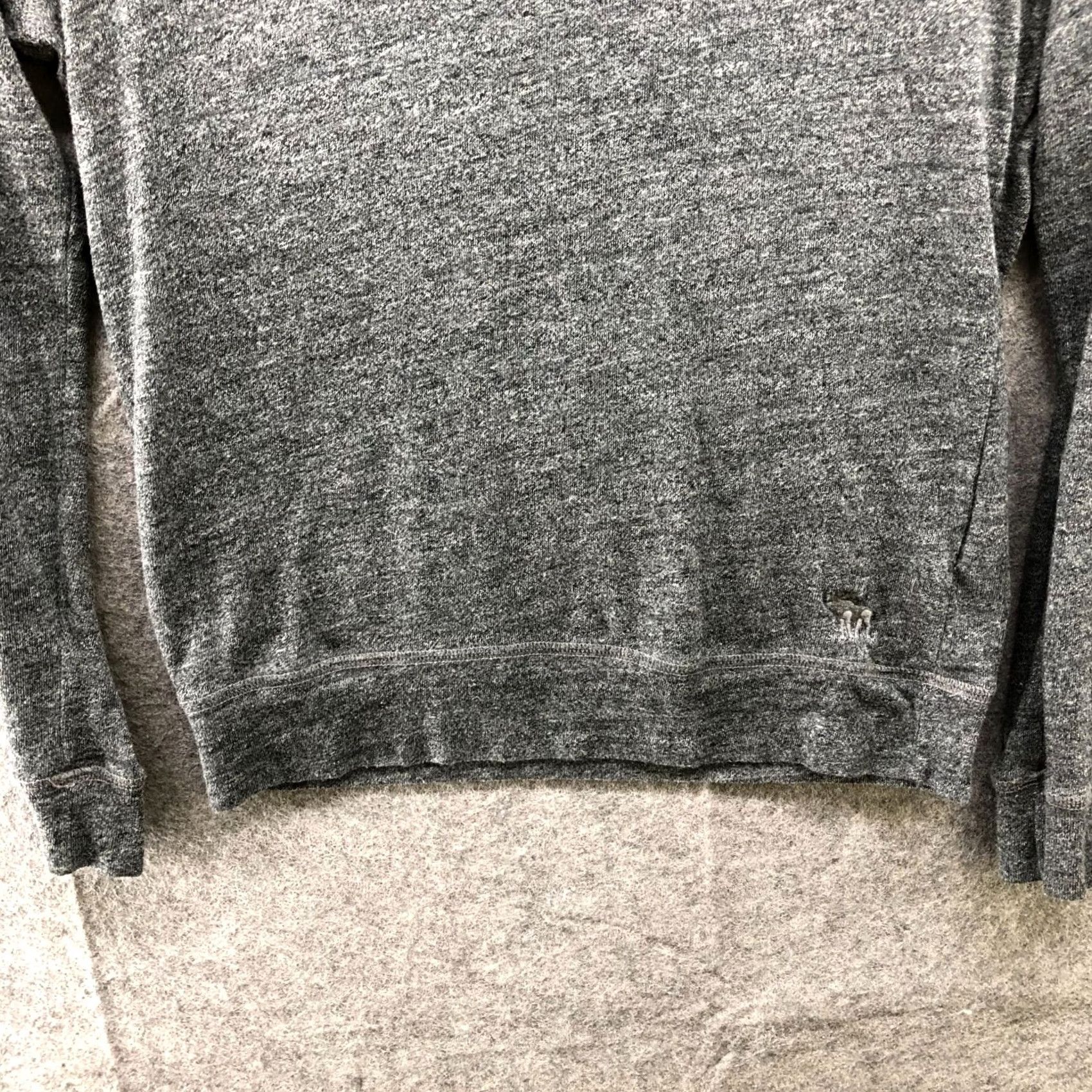 Abercrombie & Fitch VTG Abercrombie & Fitch Sweatshirt Womens XS Gray Lightweight Scoop Neck Pullover Cotton Blend Fleece Regular Fit Size XS / US 0-2 / IT 36-38 - 4 Thumbnail