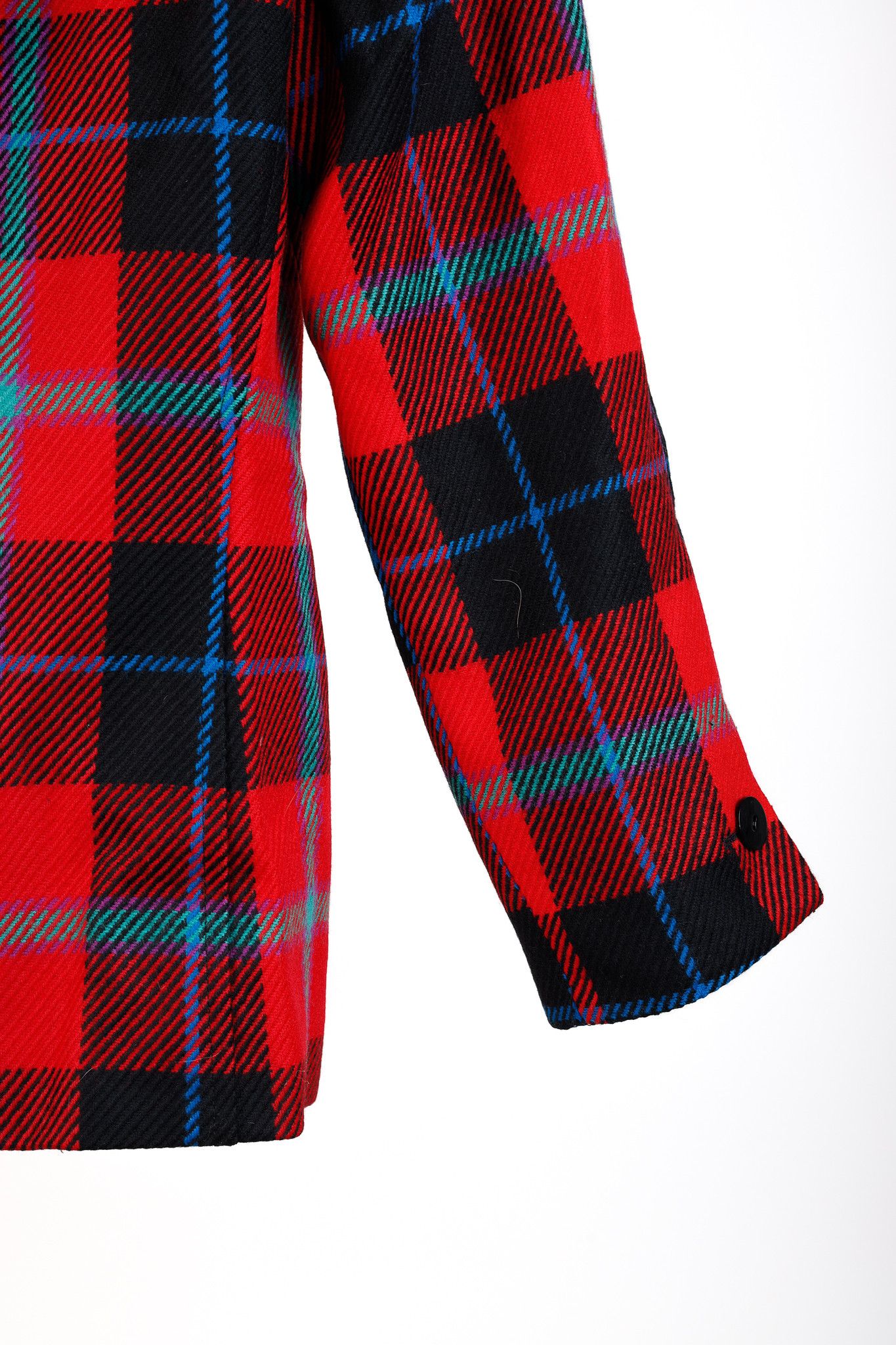 Escada Escada Vintage Red Tartan Single Breasted Tailored Blazer Size L / US 10 / IT 46 - 6 Thumbnail