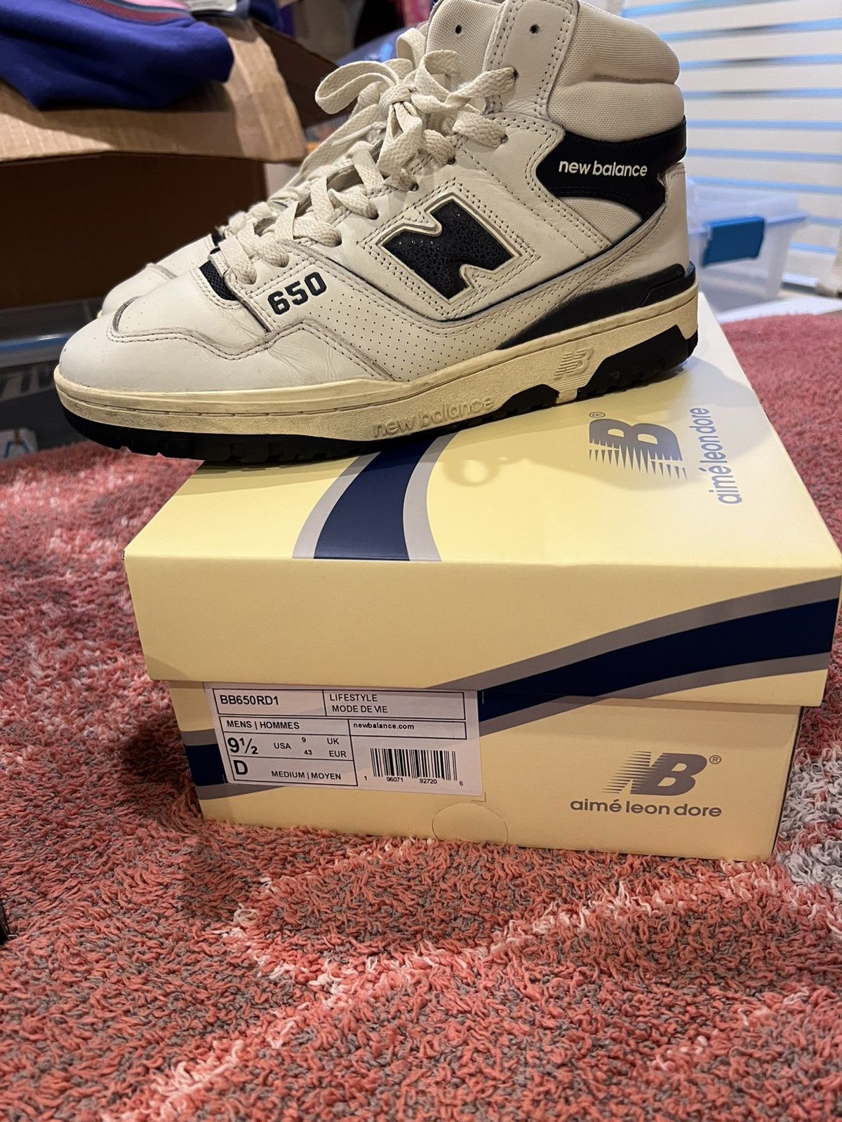 Aime Leon Dore × New Balance New Balance 650R Aime Leon Dore White Navy Size US 9.5 / EU 42-43 - 4 Thumbnail