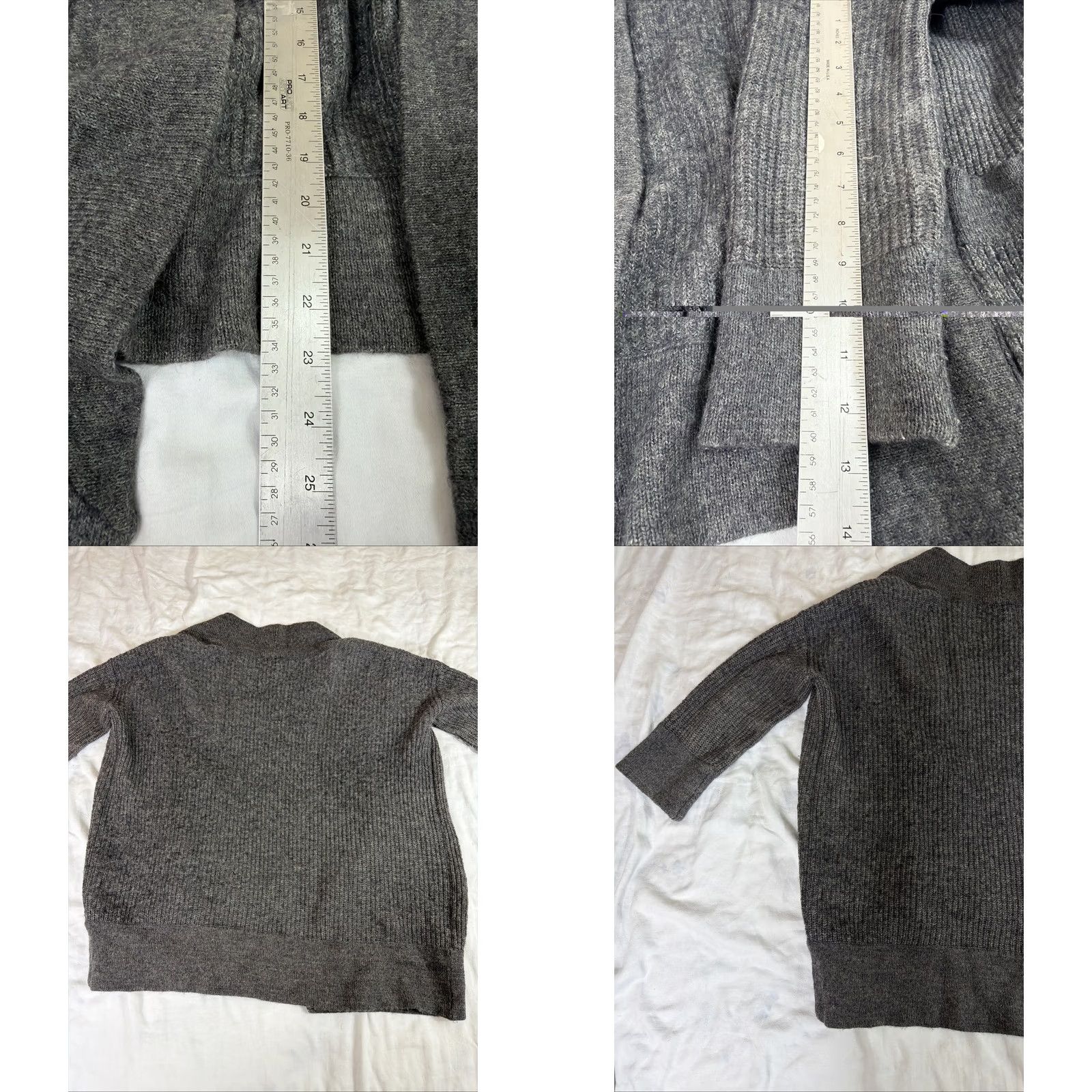 J.Crew VINTAGE J.CREW Cardigan Women XS Gray Merino Wool Alpaca Pockets Sweater Size XS / US 0-2 / IT 36-38 - 9 Thumbnail