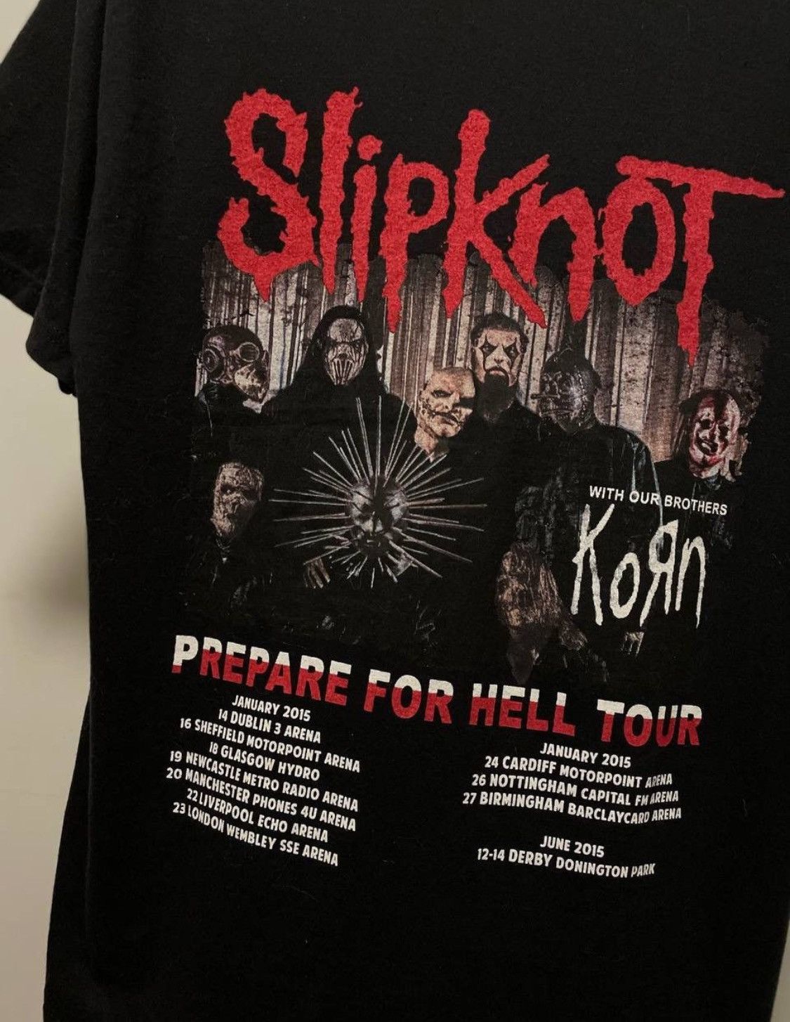 Sipknot Prepare For Hell Tour Tee Medium