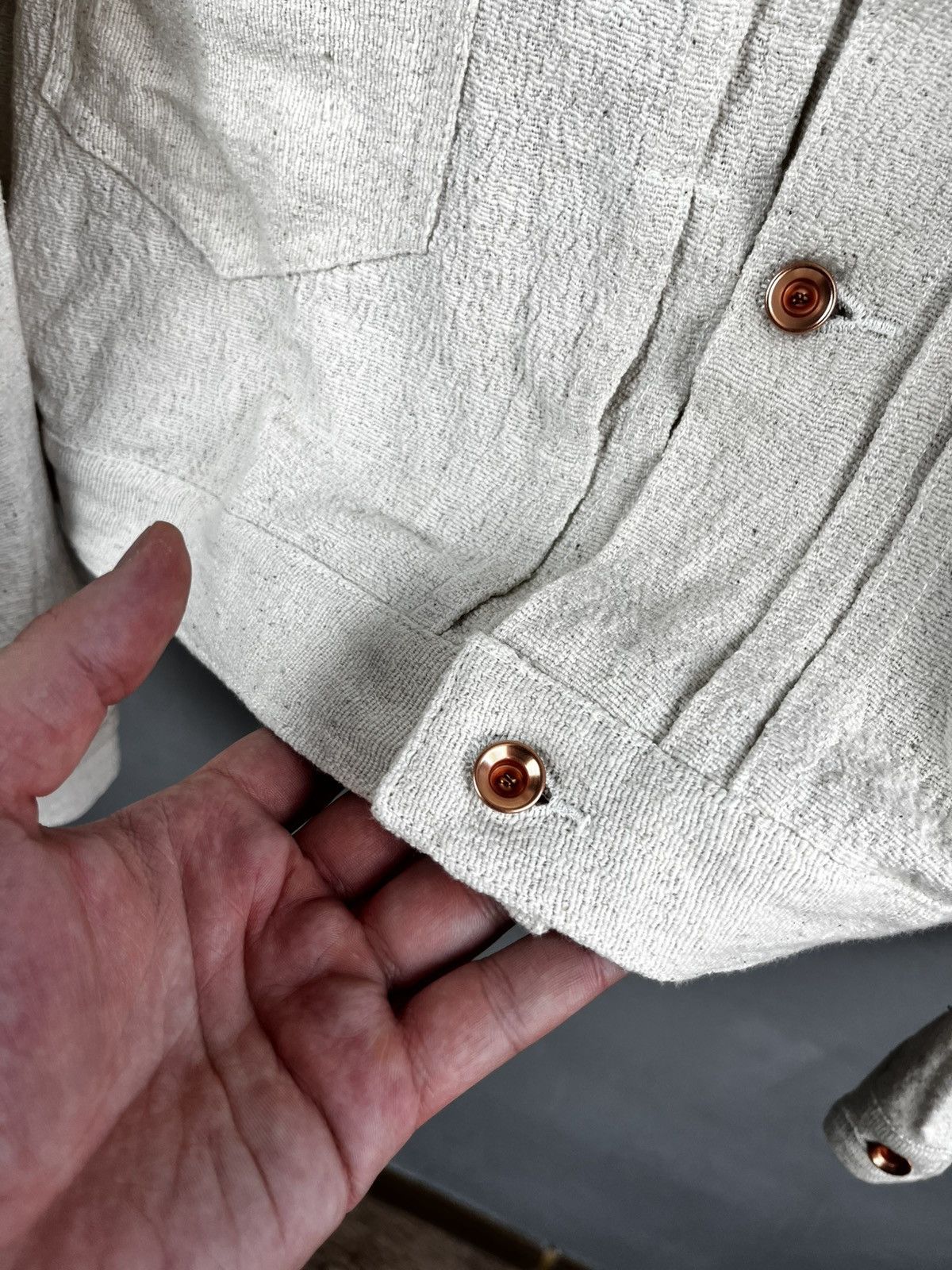 Story Mfg. Story Mfg Tuesday Jacket Ecru Handloom Size US XL / EU 56 / 4 - 6 Thumbnail