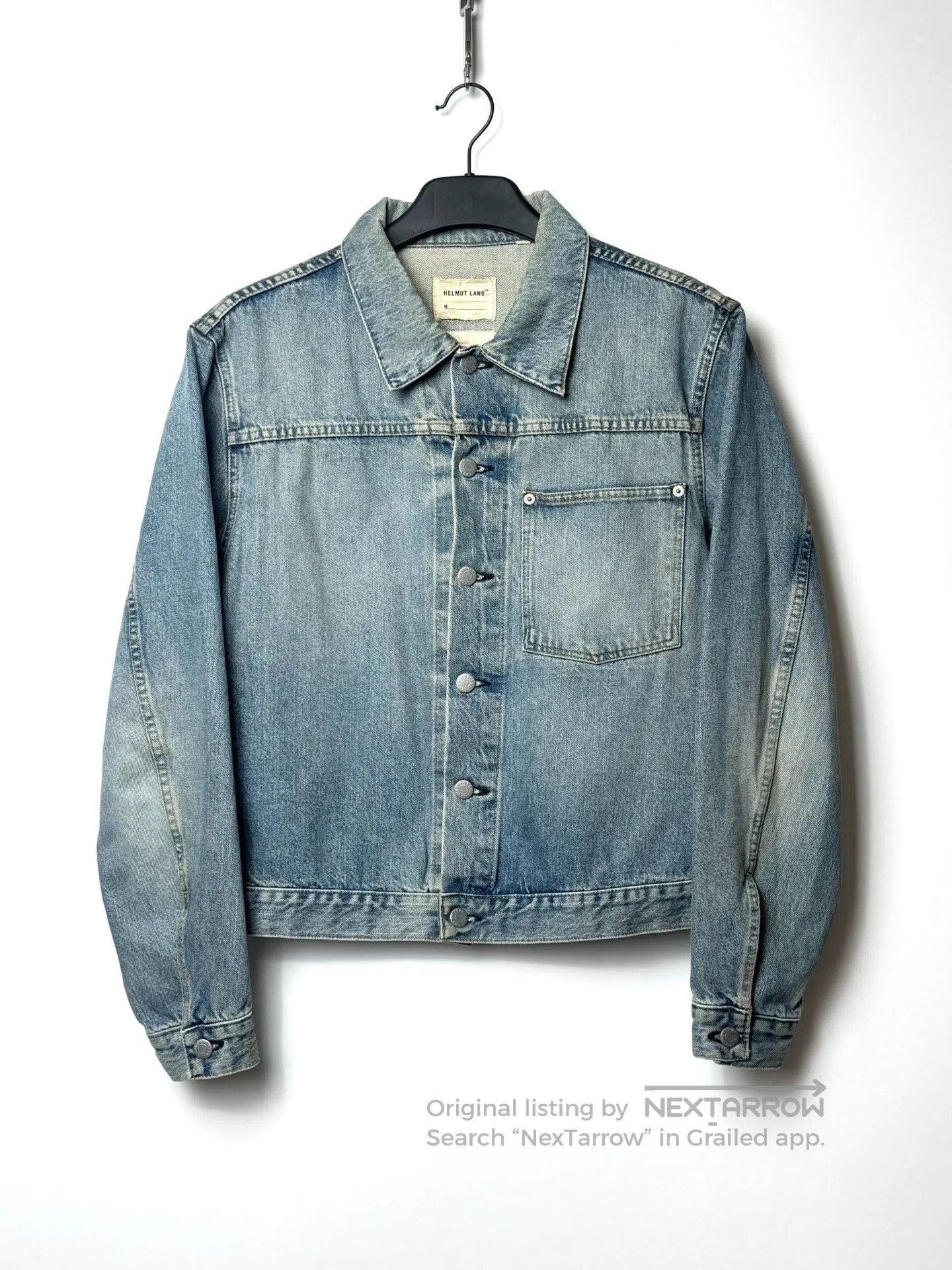 Helmut Lang Helmut Lang 1999 Oversleeve Wax Denim jacket | Grailed