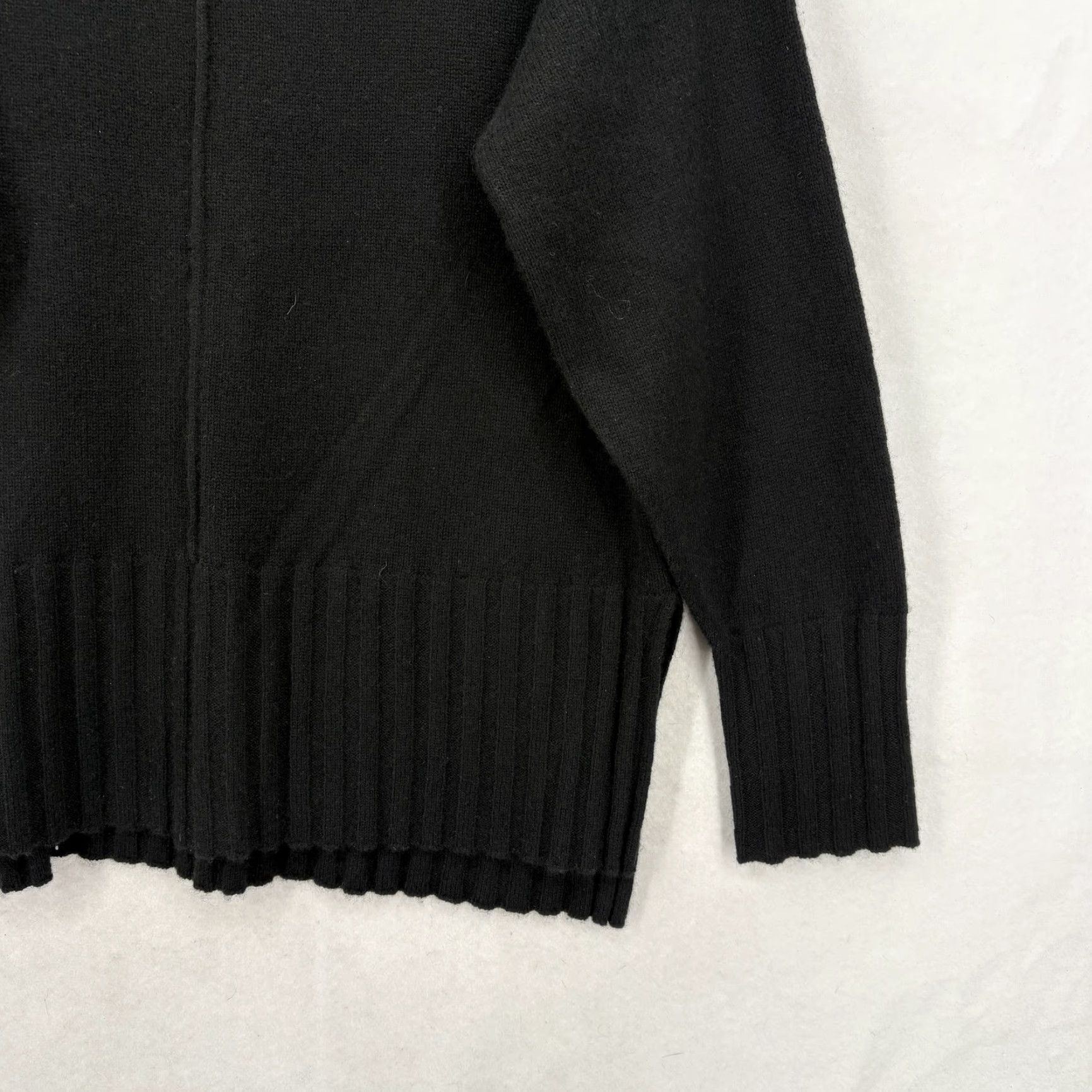 Vintage VINTAGE Sara Campbell Sweater Womens Large Black 100% Cashmere Mock Neck Knit Pullover Size L / US 10 / IT 46 - 3 Thumbnail