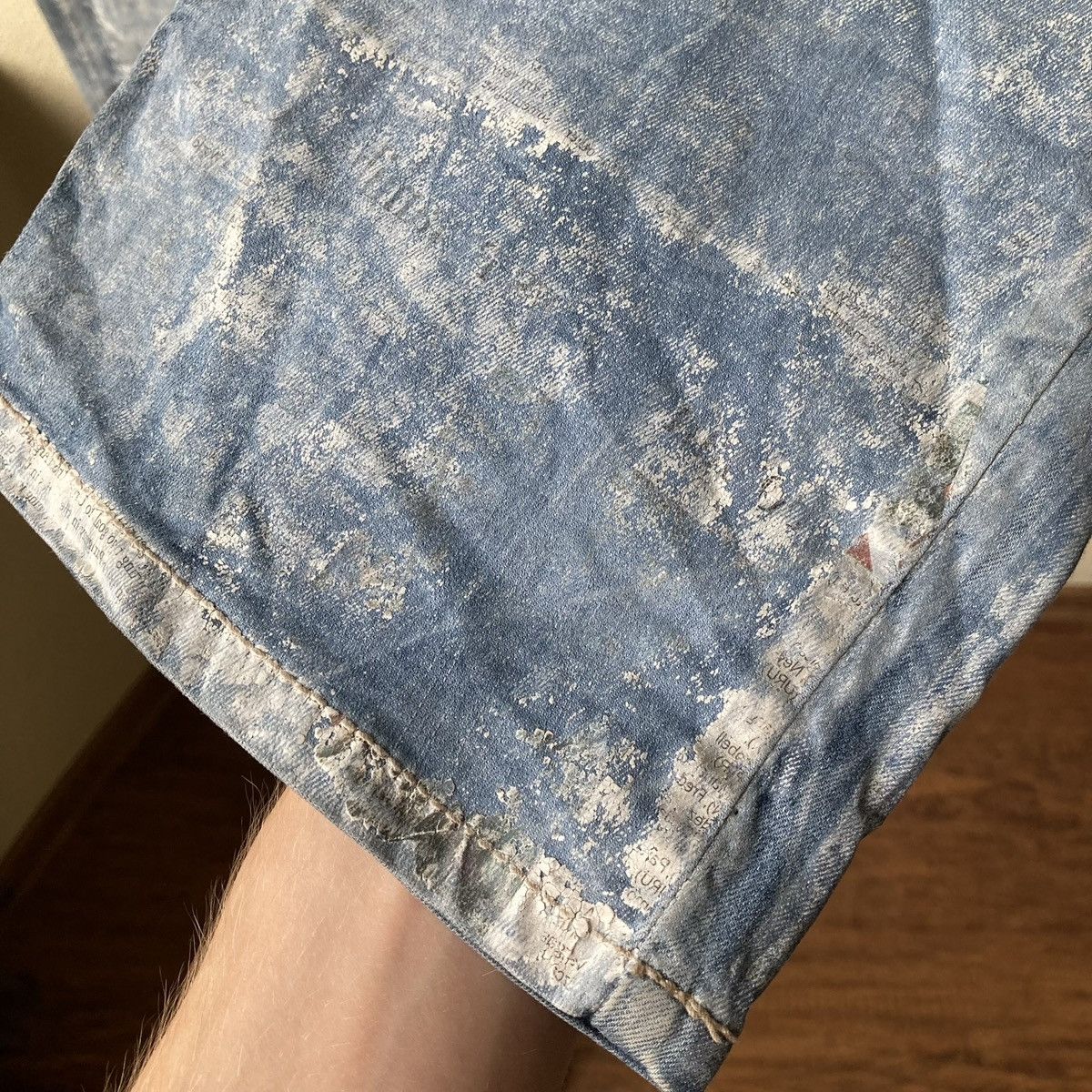 Vintage Japan Newspaper Tough Jeans Patchwork Size US 32 / EU 48 - 17 Thumbnail