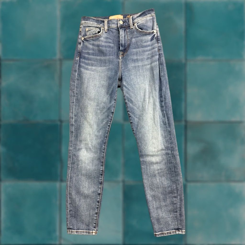 7 For All Mankind 7 For All Mankind Aubrey Jeans Women's 26 Light Blue Blair Authentic Tapered Jeans Size 26" / US 2 / IT 38 - 1 Thumbnail