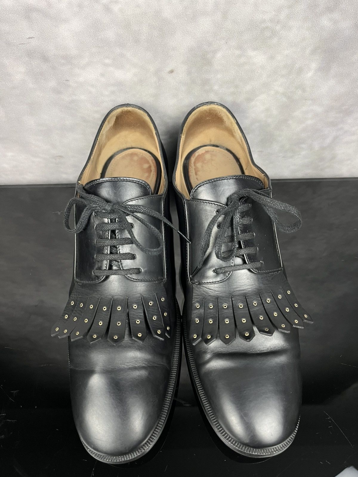 Salvatore Ferragamo Salvatore Ferragamo Women's Black Leather Oxford Size 9.5 C Size US 9.5 / IT 39.5 - 7 Thumbnail