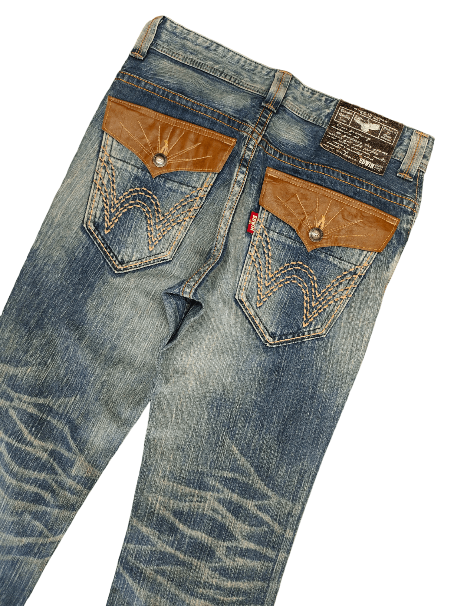 Edwin Flare Jeans Edwin XV Distres Faded Boot Cut Y2k Ifsixwasnine Size US 33 - 4 Thumbnail