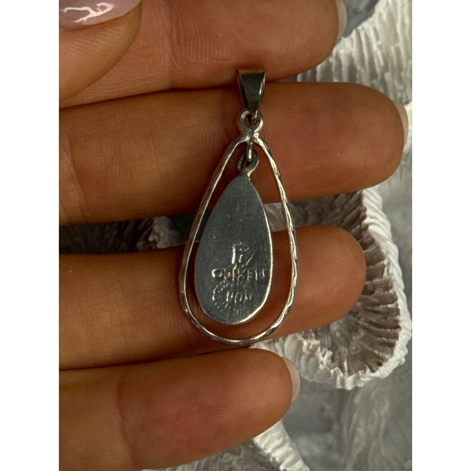 Jewelry VINTAGE 925 STERLING SILVER CARNELIAN PENDANT Size ONE SIZE - 4 Thumbnail