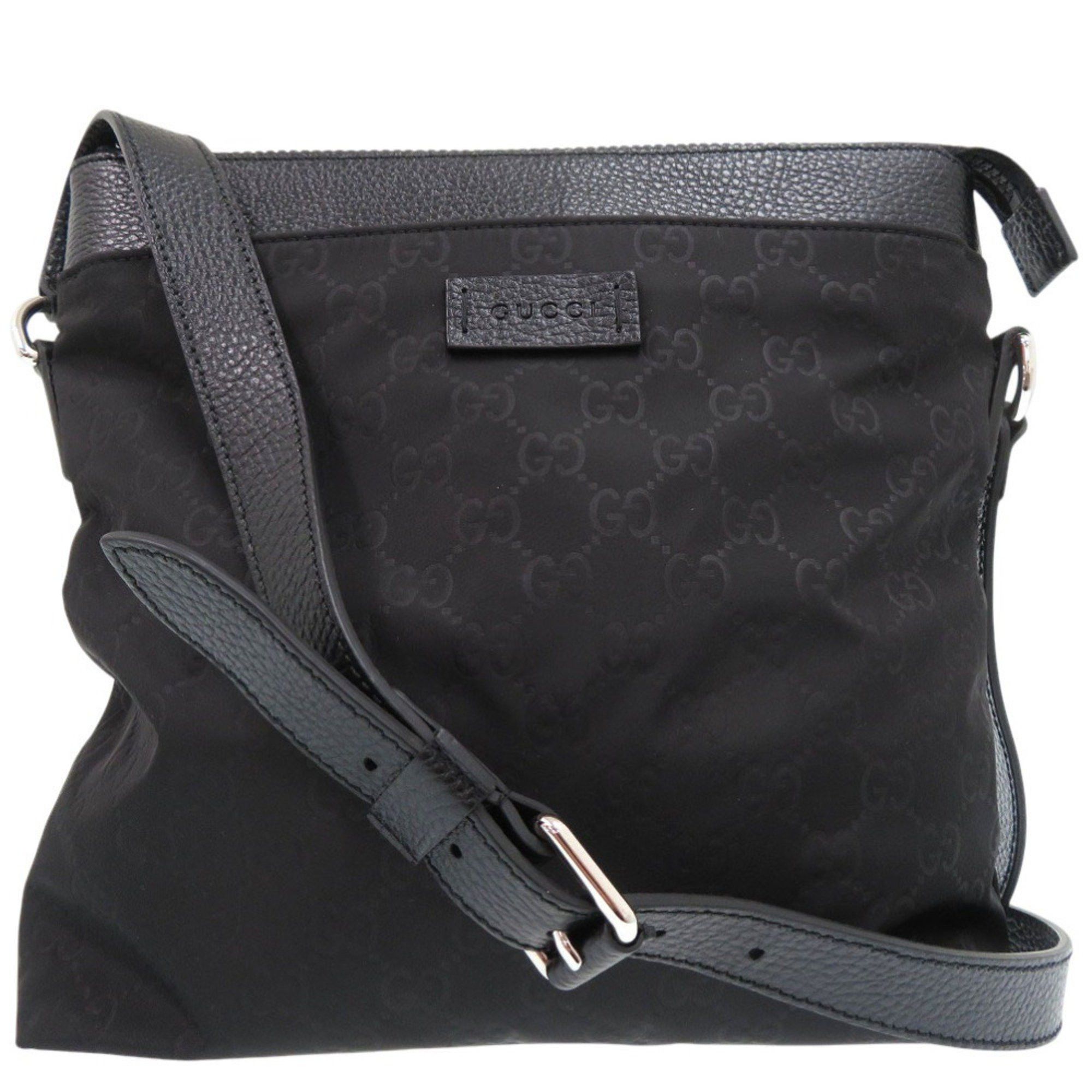 Gucci Gucci GG pattern Guccissima 510342 shoulder bag in leather and nylon, black, 1162 GUCCI Size ONE SIZE - 1 Thumbnail