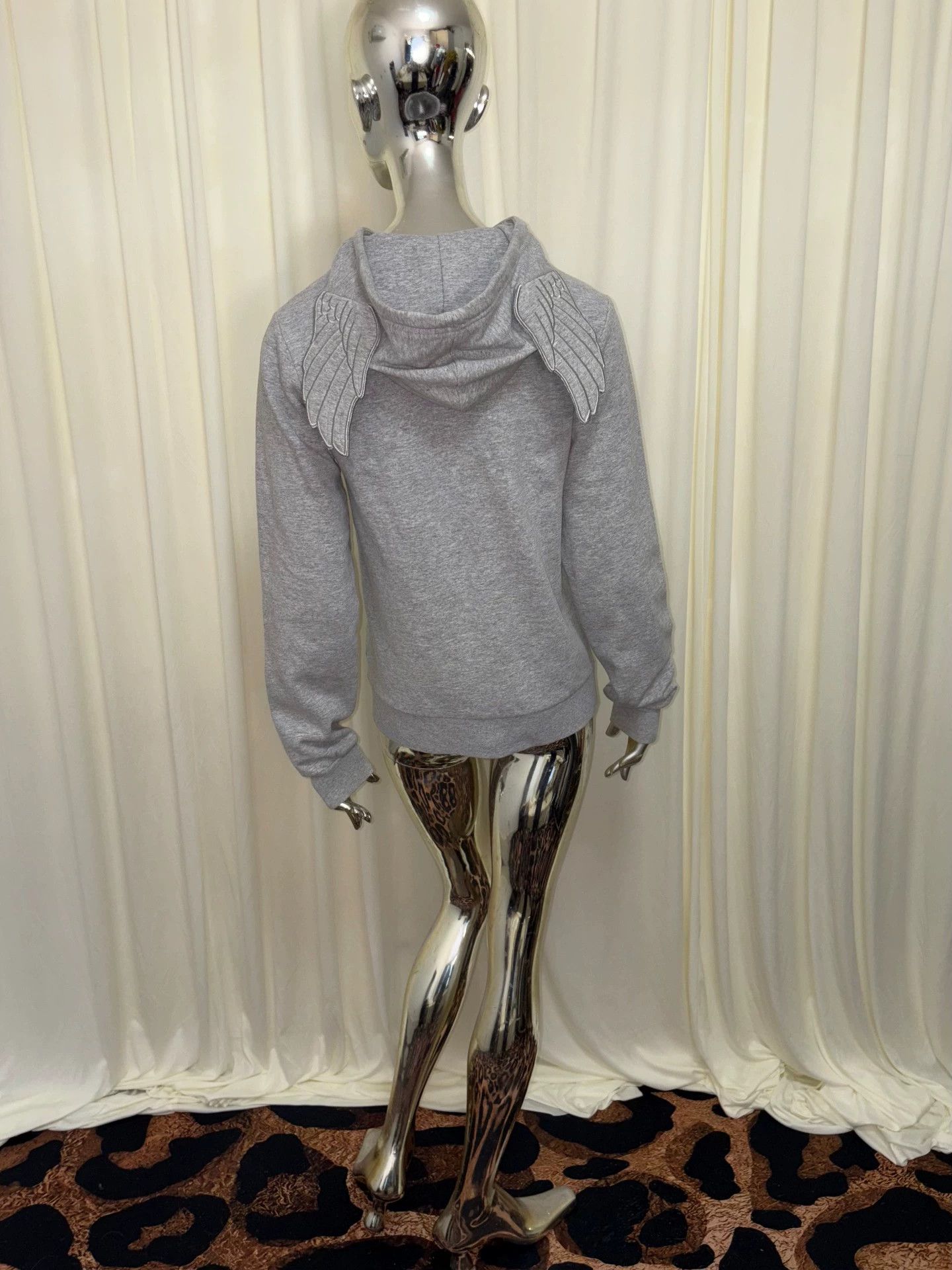 Adidas Jeremy Scott x Adidas Wings Gray Zip-Up Hoodie Size XS / US 0-2 / IT 36-38 - 2 Thumbnail