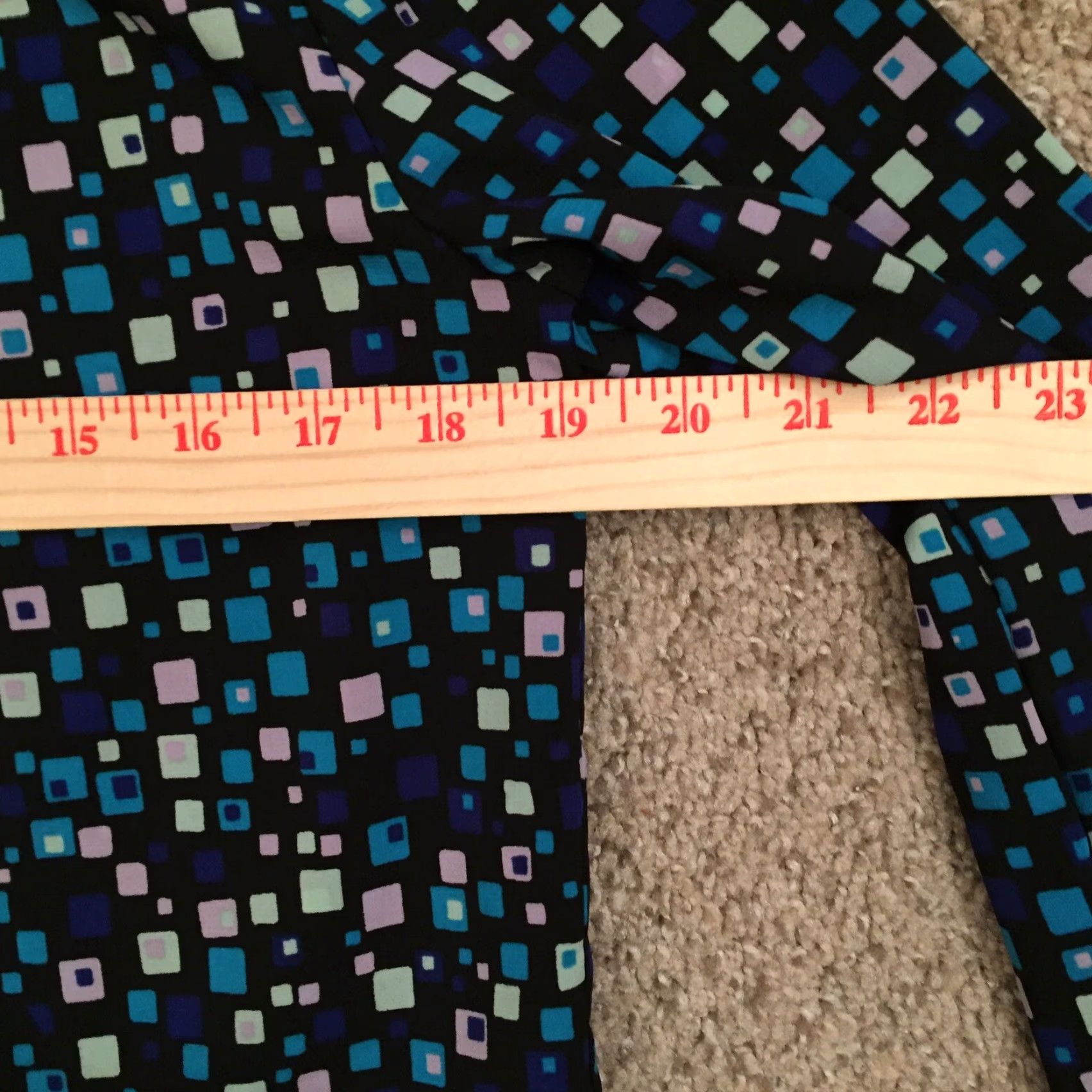 Vintage Notations Shirt Womens Small Blue Geometric Roll Tab Long Sleeve Button Up New Size S / US 4 / IT 40 - 7 Thumbnail