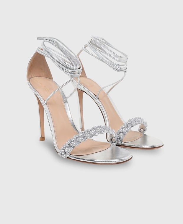 Gianvito Rossi Crystal leomi Heeled sandals Size US 8.5 / IT 38.5 - 1 Thumbnail
