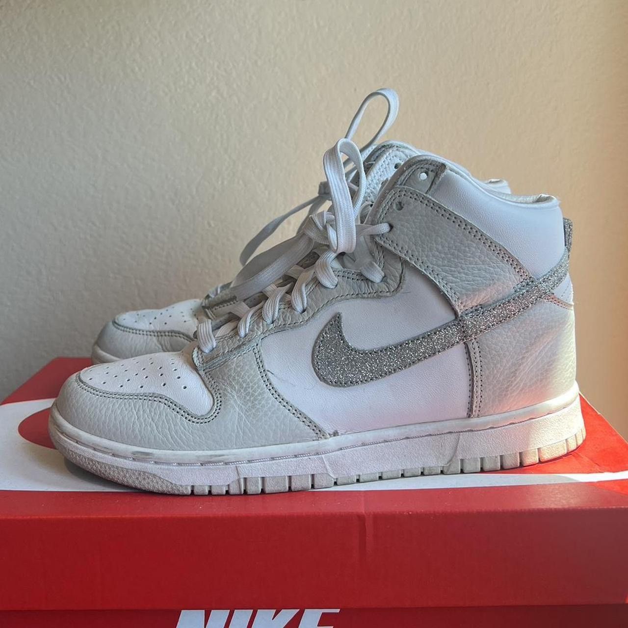 Nike Nike Dunk High Silver Glitter Swoosh Size US 8 / IT 38 - 1 Thumbnail