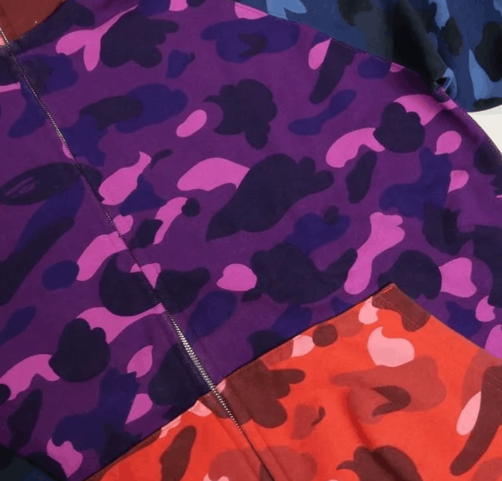 Bape Bape Vintage mid 2000s crazy camo full zip hoodie Size US L / EU 52-54 / 3 - 8 Thumbnail