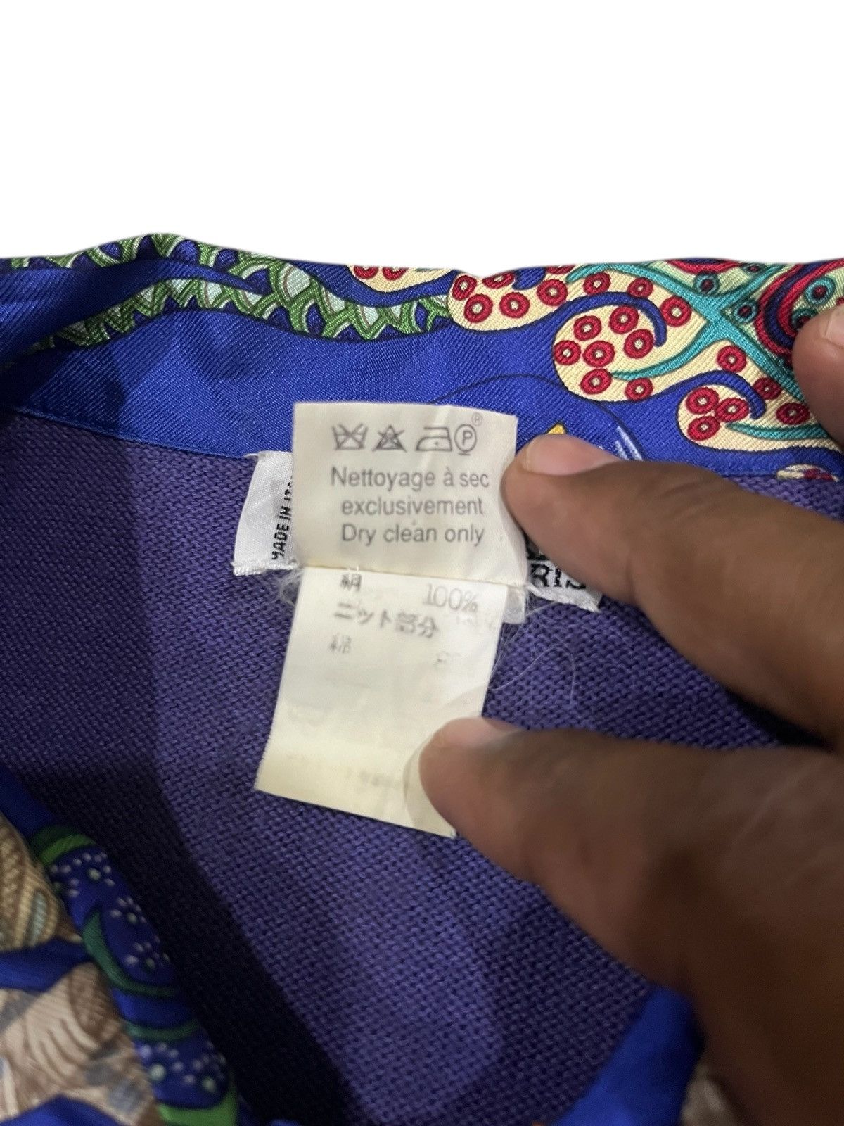 Hermes Hermès “Grands Fonds” Silk Knit Sweater/Polo – Margiela Era Size US M / EU 48-50 / 2 - 7 Thumbnail