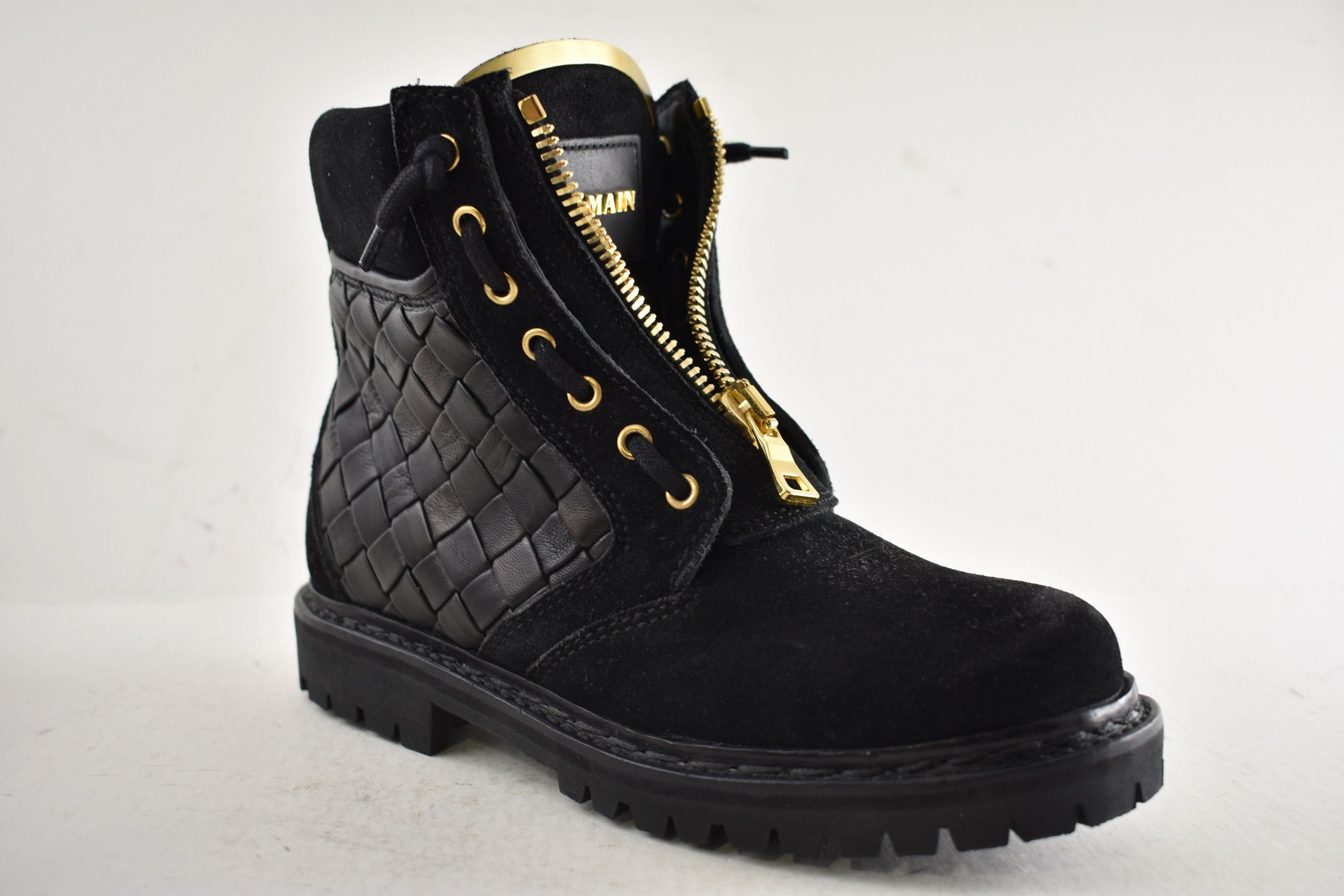 Balmain Taiga Ranger Leather Suede Zipper Biker Moto Combat Boots 36 Size US 6 / IT 36 - 4 Thumbnail