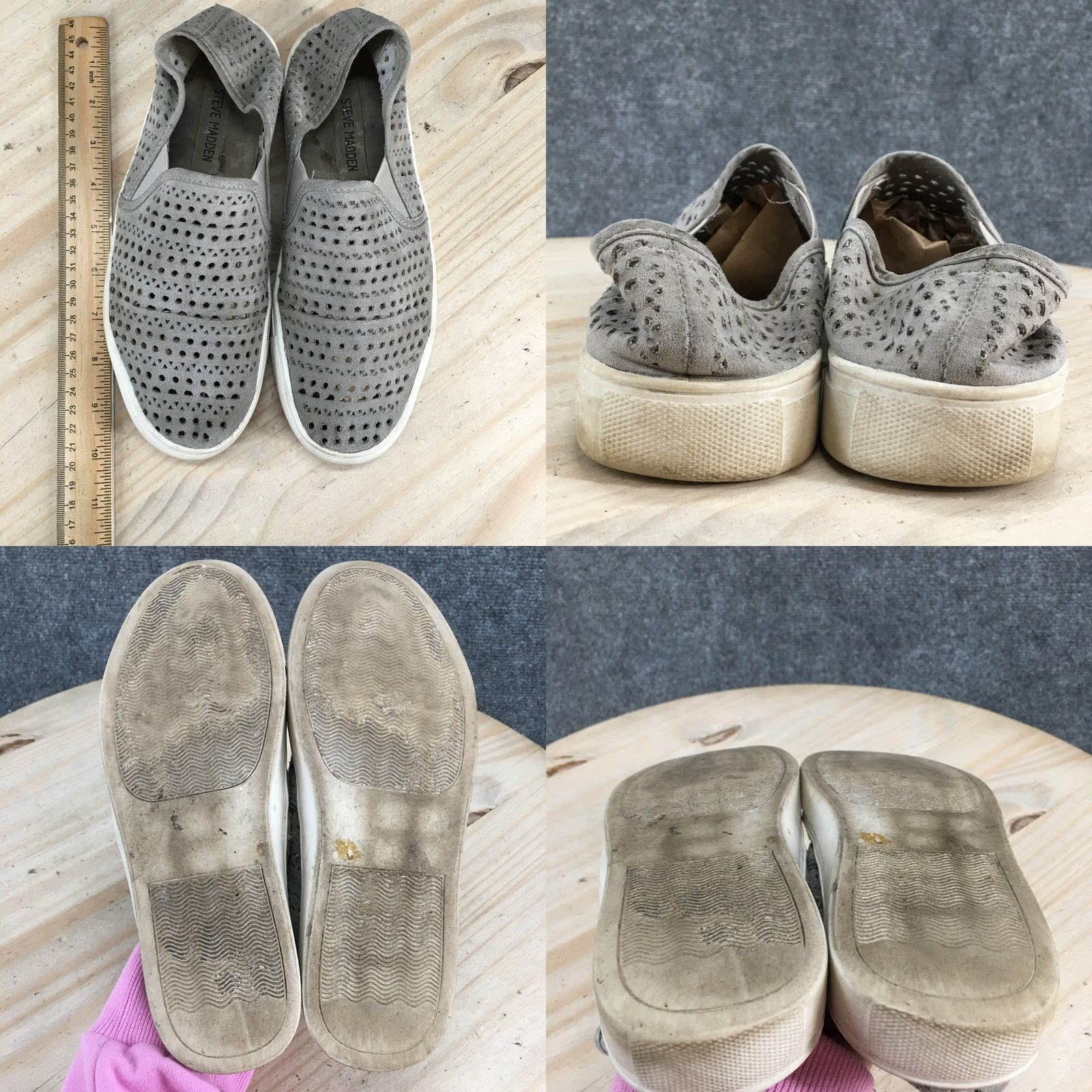 Steve Madden Steve Madden Odonna Slip On Sneakers Womens 7 Gray Fabric Casual Shoe Size US 7 / IT 37 - 8 Thumbnail