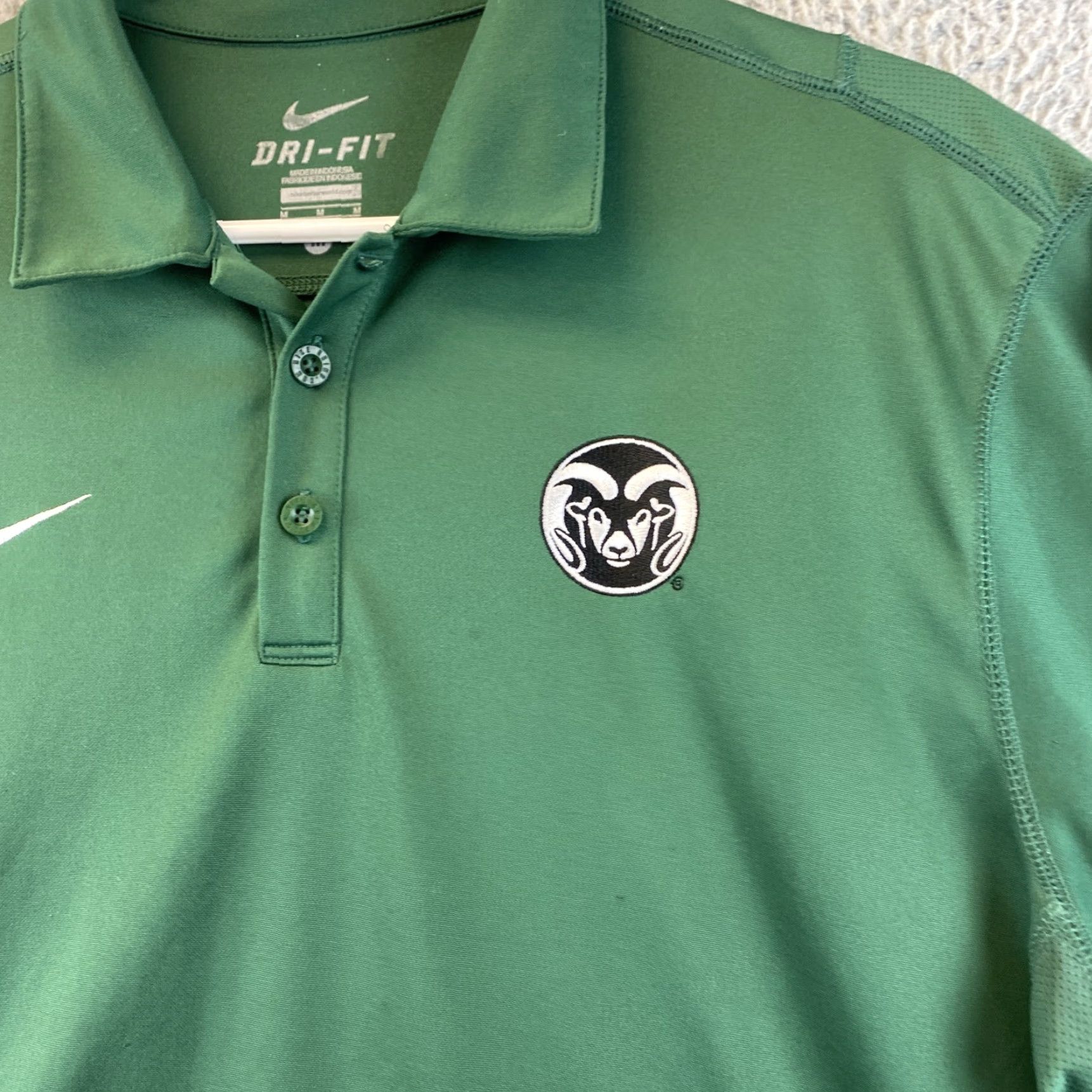 Nike NIKE Dri-Fit Golf Colorado Rams Logo Green Polo Shirt Men's M / 83-47 Size US M / EU 48-50 / 2 - 3 Thumbnail