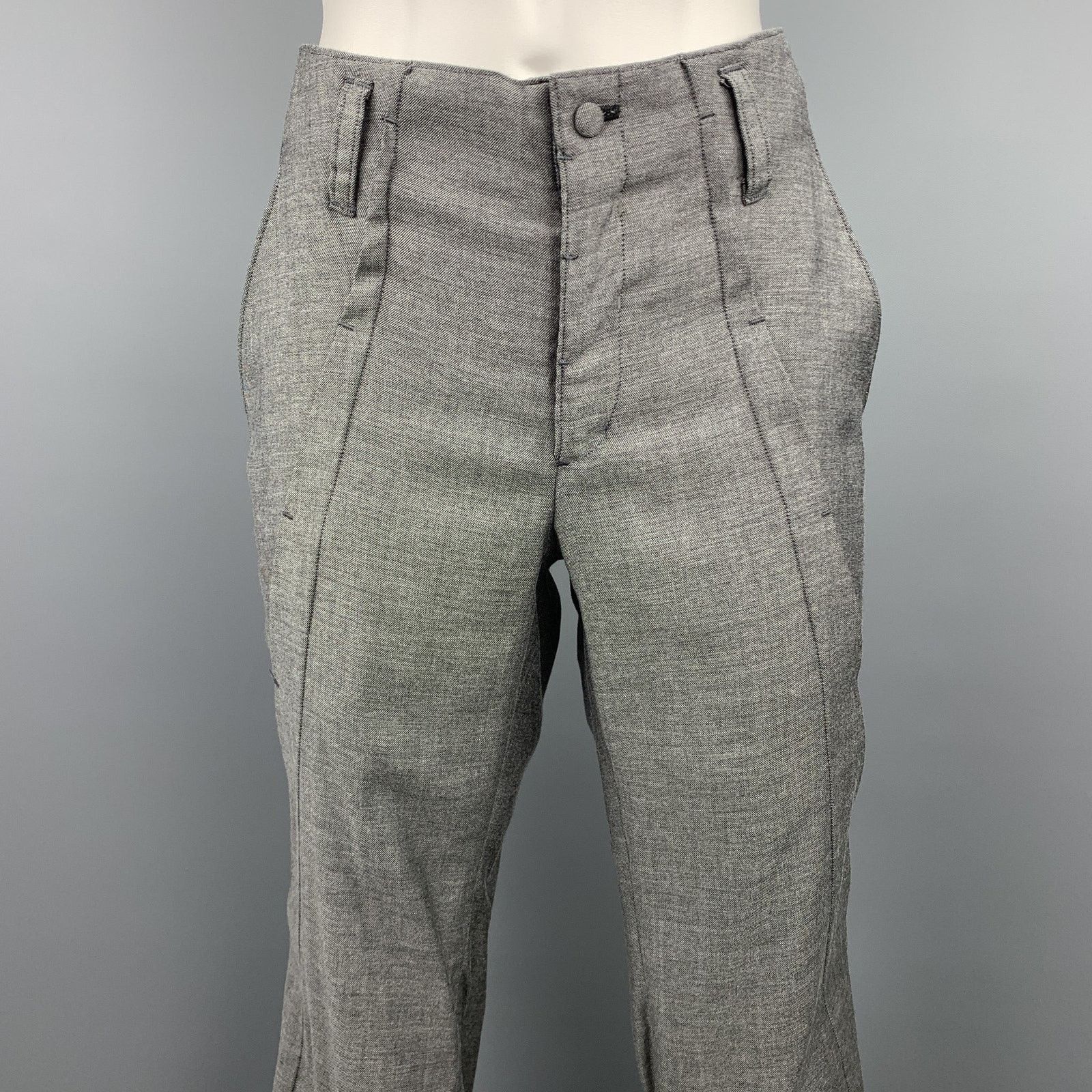 Other Size 30 Grey Heather Polyester Blend Casual Pants Size 30" / US 8 / IT 44 - 2 Thumbnail