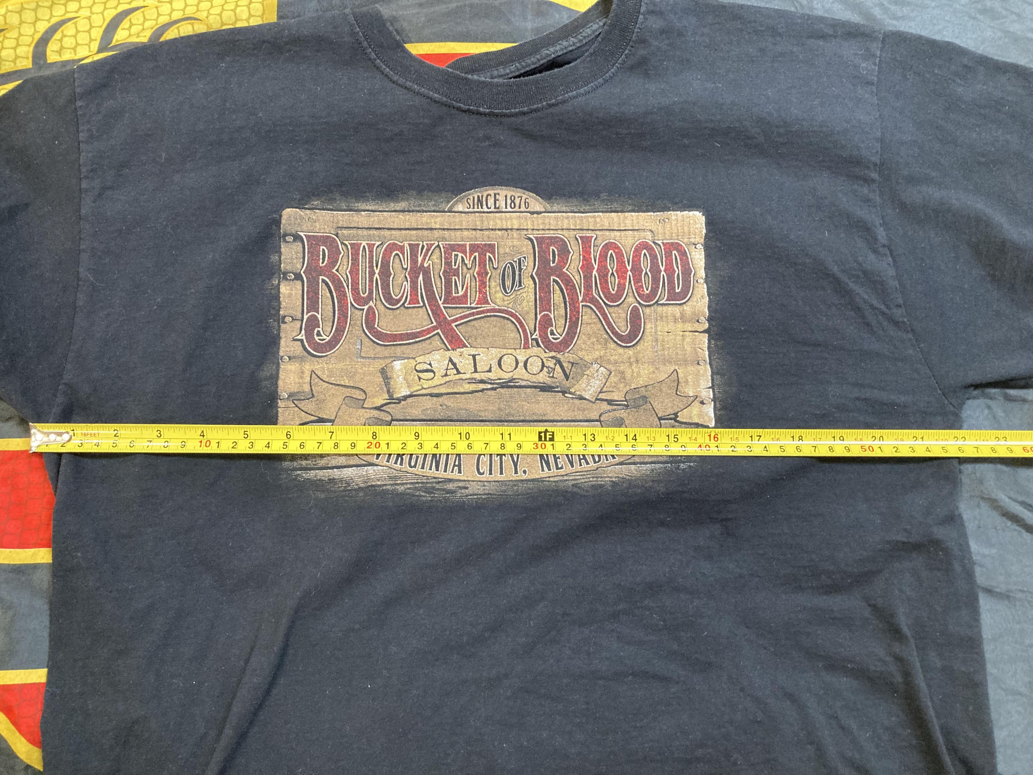 Vintage Vintage Bucket Of Blood Saloon Nevada Double Sided T Shirt Size US XL / EU 56 / 4 - 6 Thumbnail