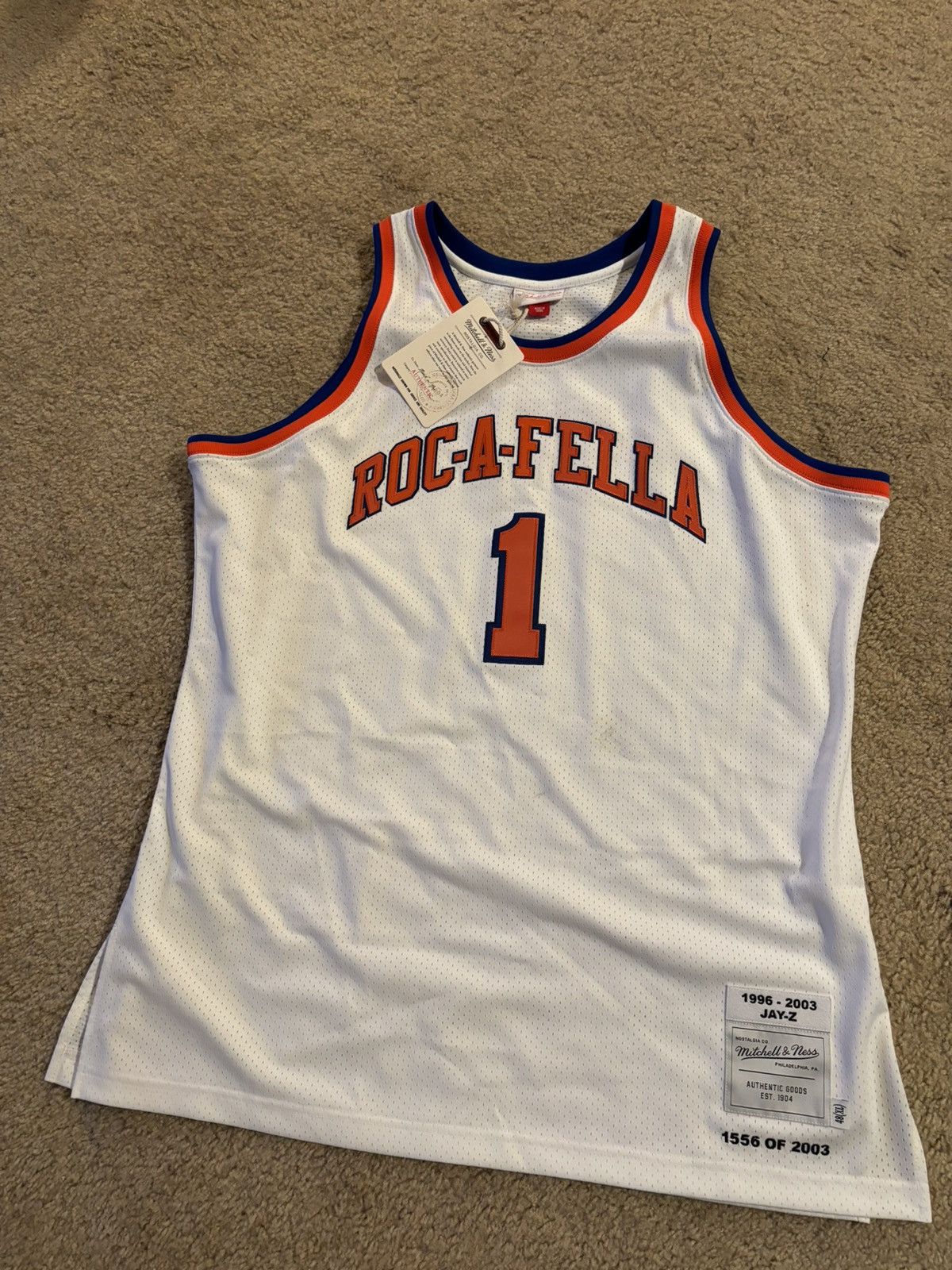 VINTAGE JAY-Z S.CARTER ROC-A-FELLA 1996-2003 MITCHELL & NESS