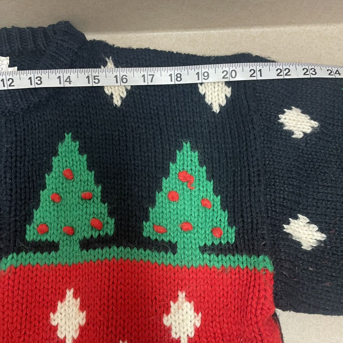 Lord & Taylor Retro Holiday Knit Cardigan. Cozy Christmas Tree Sweater. M Size M / US 6-8 / IT 42-44 - 8 Thumbnail