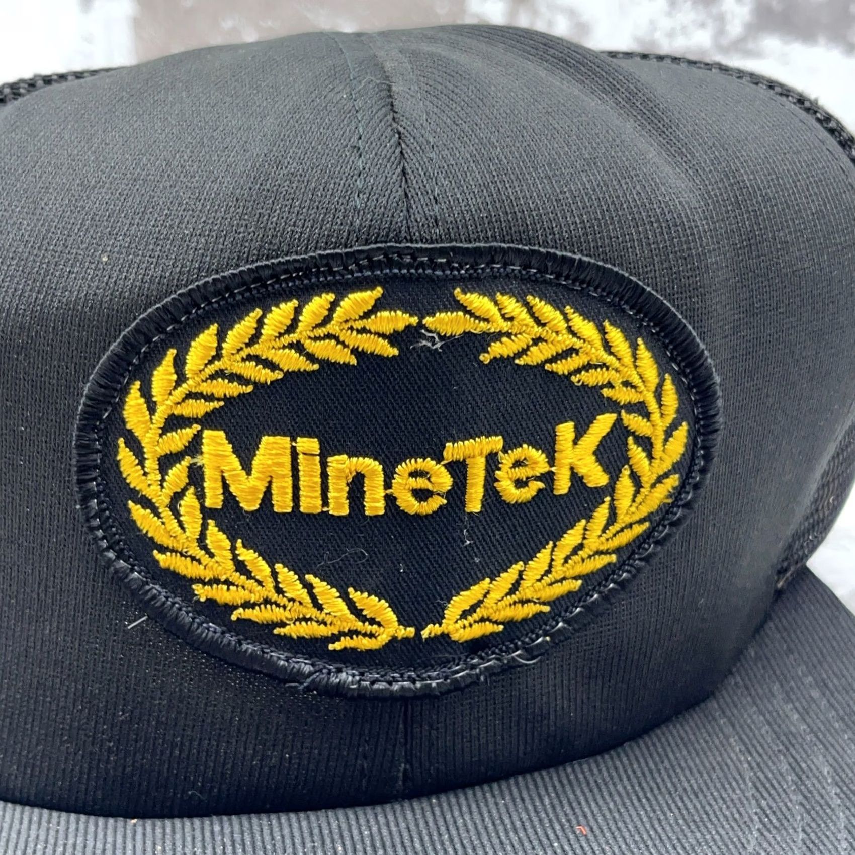 Coal VINTAGE Mine Tek Hat Cap SnapBack Patch Farm 80s USA Coal Mining Miner Black Cardinal Men Trucker Hat One Size Adjustable Size ONE SIZE - 2 Thumbnail