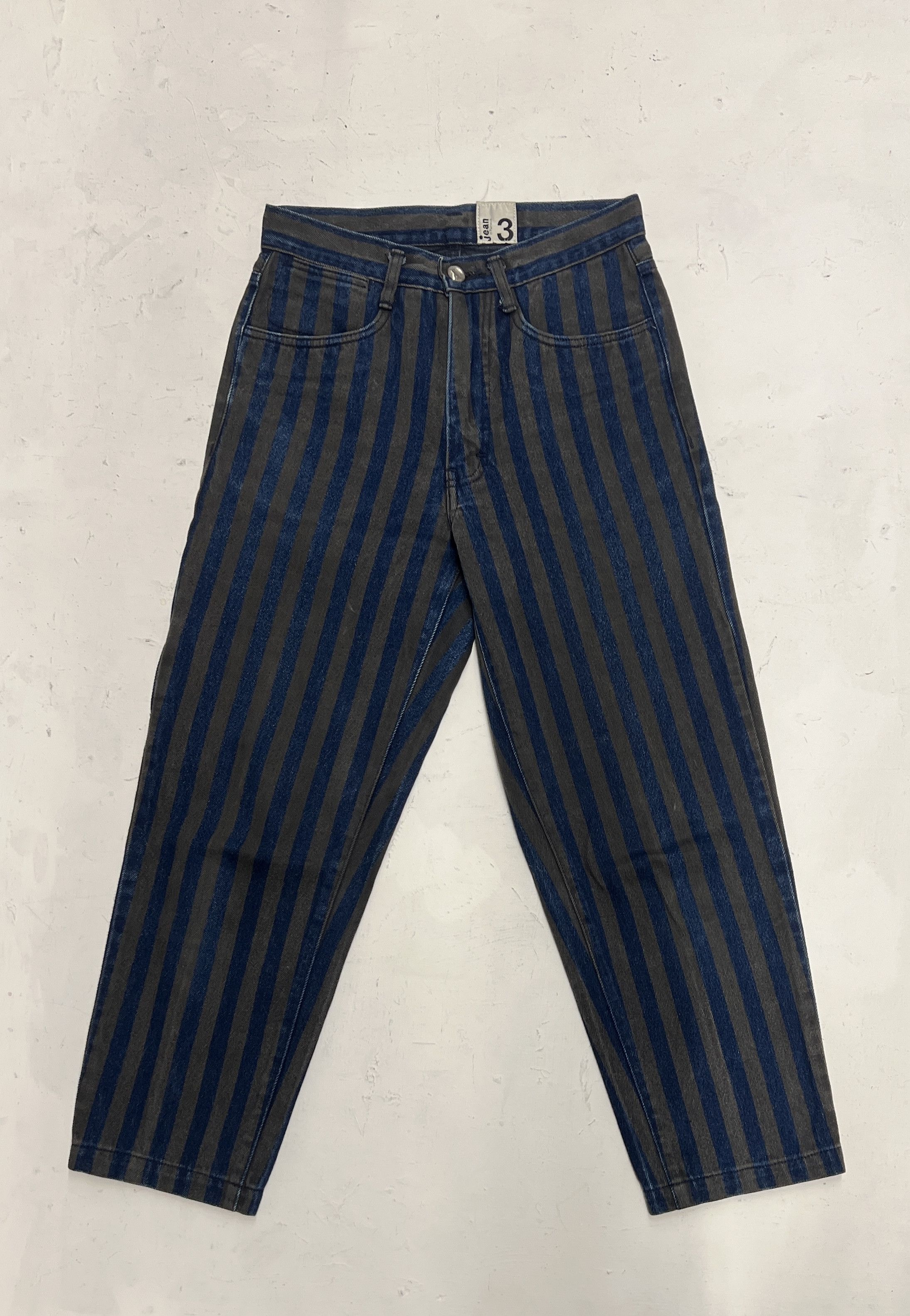Issey Miyake Plantation Issey Miyake Striped Denim Pant Size 3 Wide Japan Size 26" / US 2 / IT 38 - 1 Thumbnail