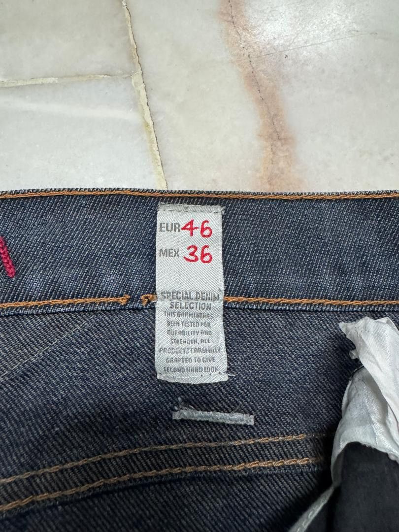 Vintage 💥Sick Jeans💥90s Style Sicko Denim Rusty Mudwash Thrashed Size US 35 - 11 Thumbnail