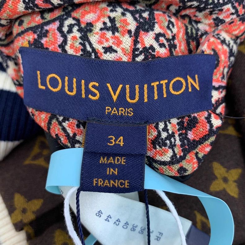 Louis Vuitton Louis Vuitton Dark brown logo full-print sheepwool lapel s Size XXS / US 00 / IT 34 - 6 Thumbnail